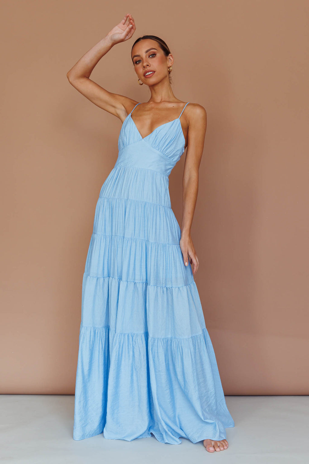Main Attraction Cami Strap Maxi Dress Blue by Selfie Leslie Australia