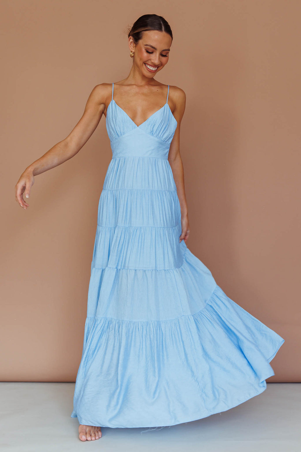 Main Attraction Cami Strap Maxi Dress Blue by Selfie Leslie Australia