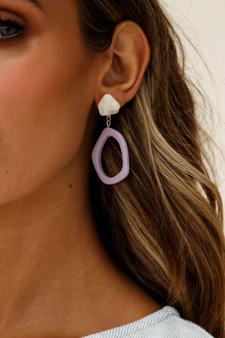Myanmar Earrings Mauve by Selfie Leslie
