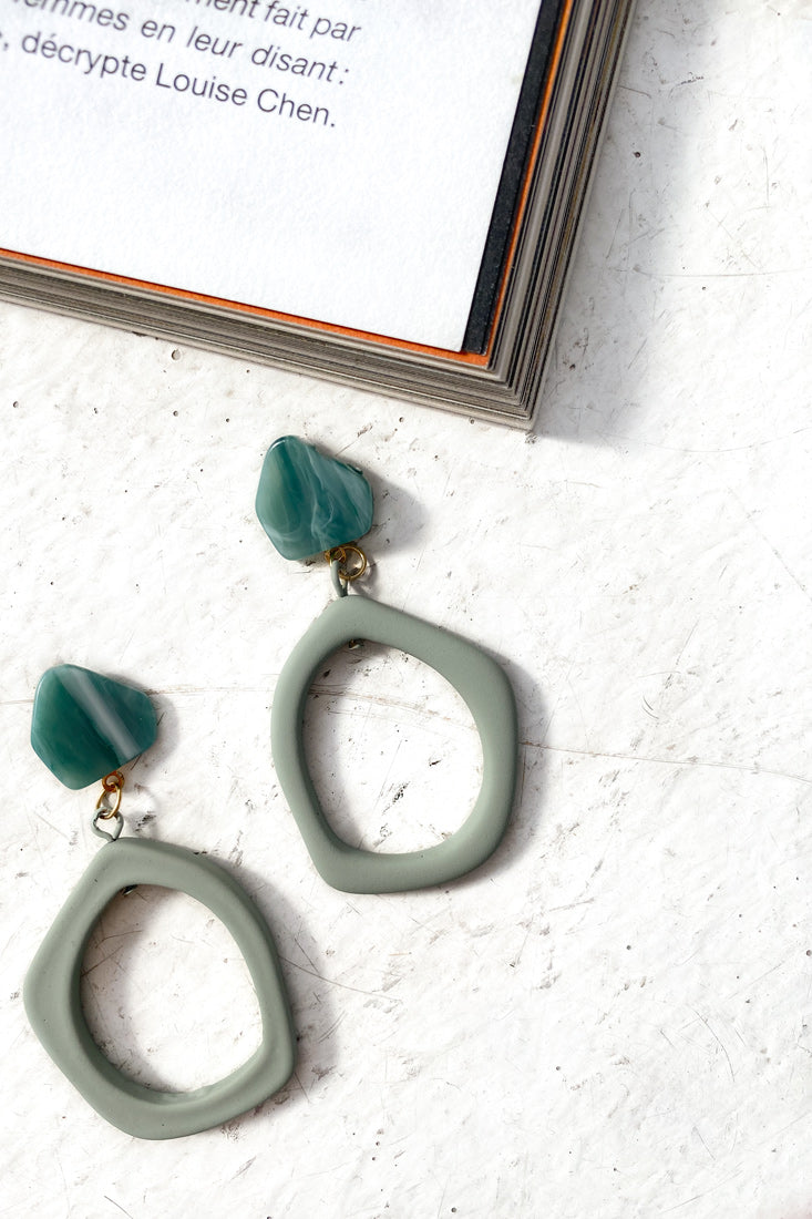 Myanmar Earrings Sage by Selfie Leslie