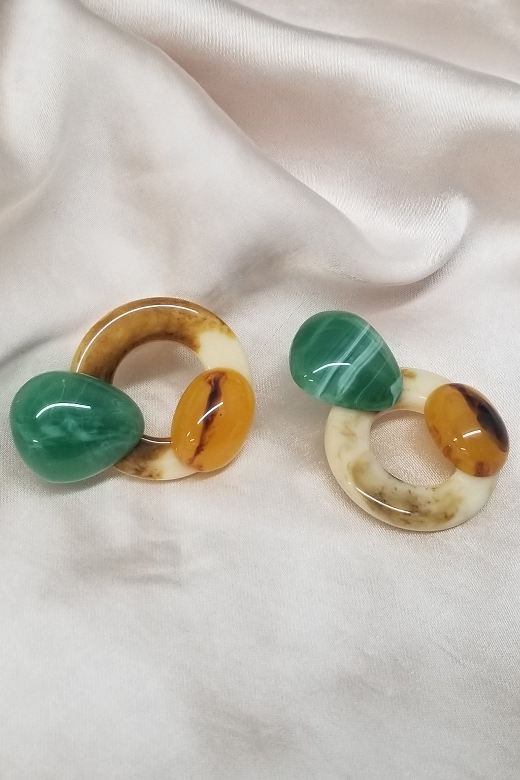 Mozambique Geometric Earrings Tan by Selfie Leslie