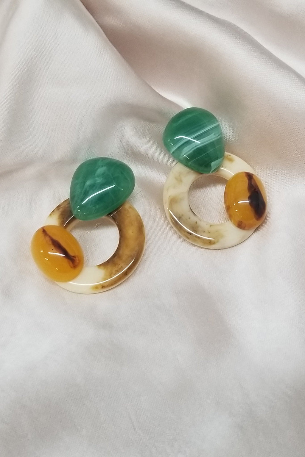Mozambique Geometric Earrings Tan by Selfie Leslie