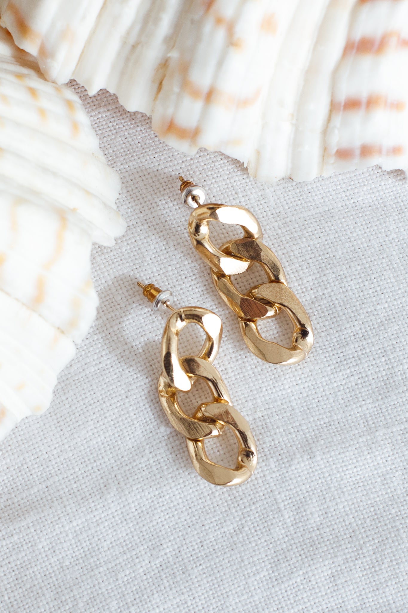 Korah Chain Earrings Gold by Selfie Leslie