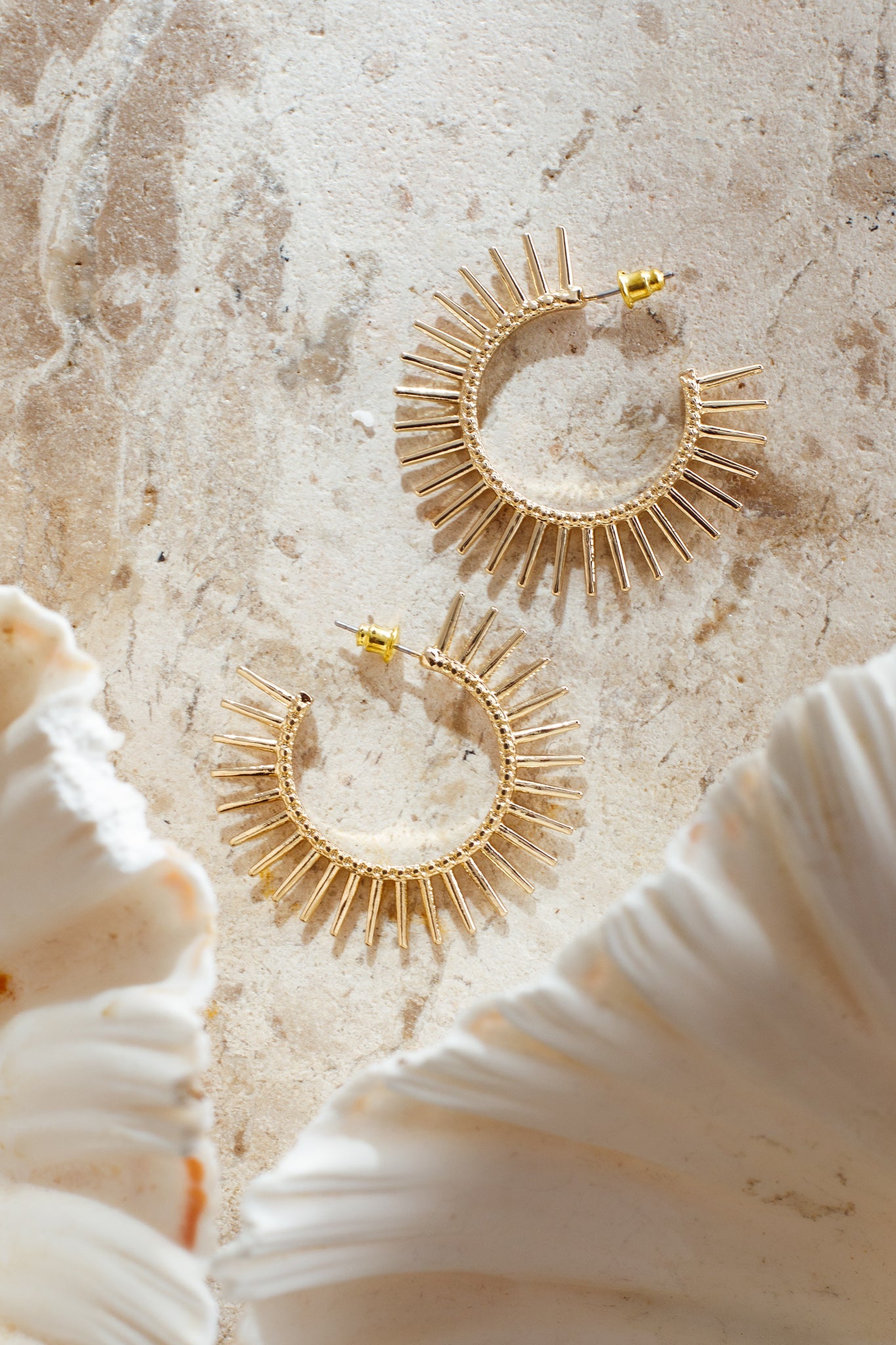 Starshine Sun Earrings Gold by Selfie Leslie