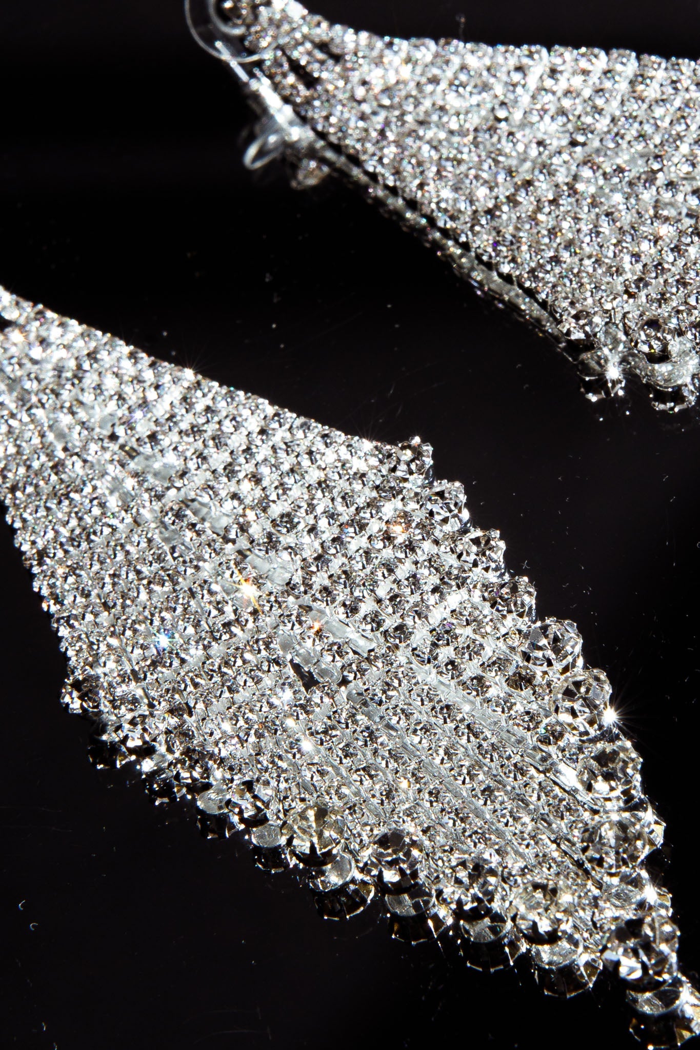 Rani Diamante Tassel Earrings Silver by Selfie Leslie