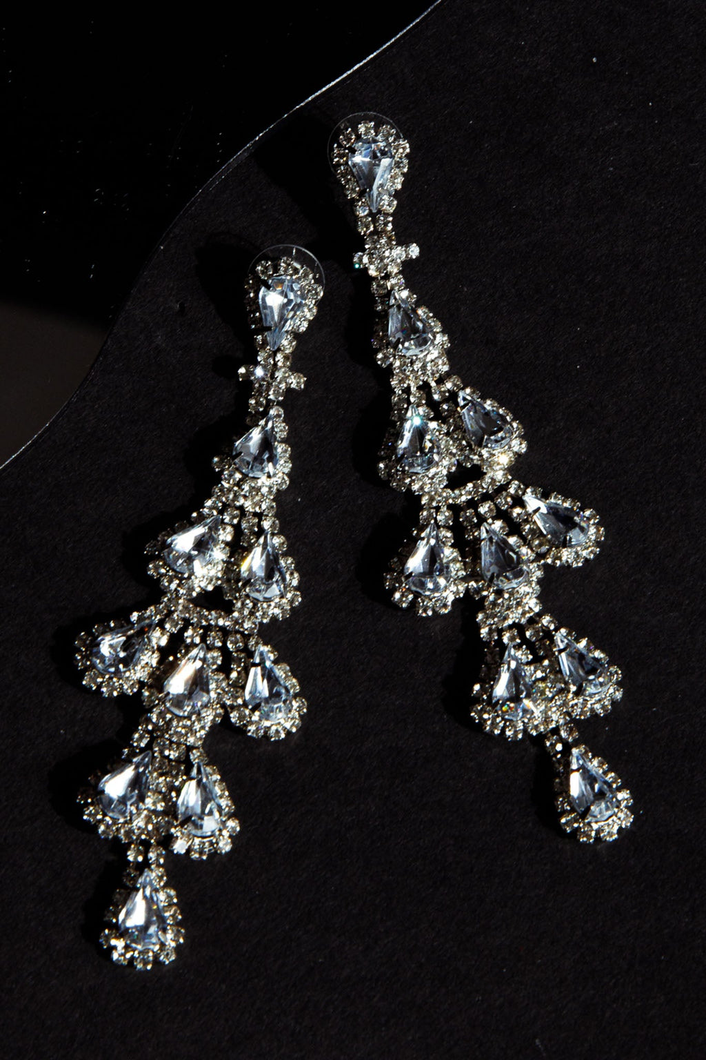 Amina Chandelier Earrings Silver by Selfie Leslie