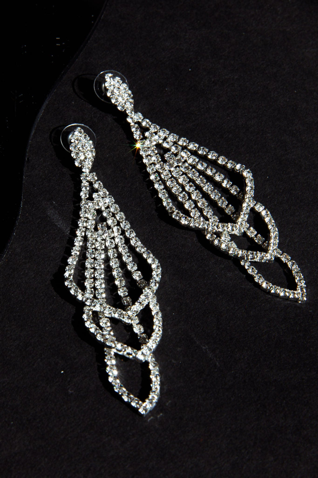 Evangelina Chandelier Earrings Silver by Selfie Leslie