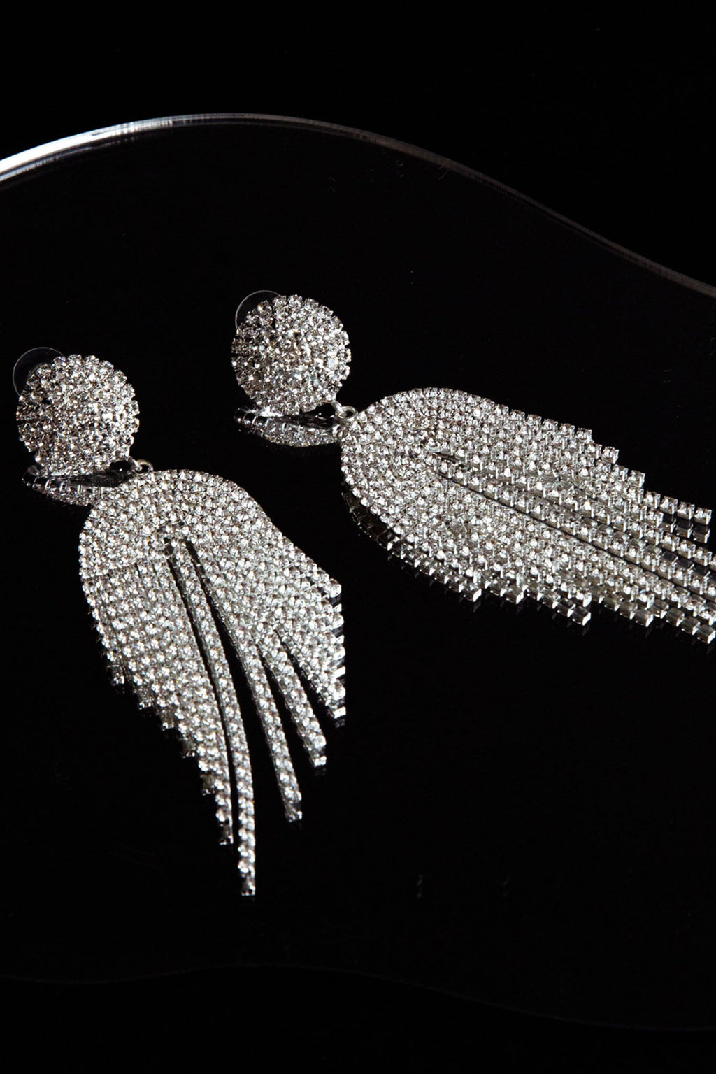 Kiara Circle Cascade Earrings Silver by Selfie Leslie