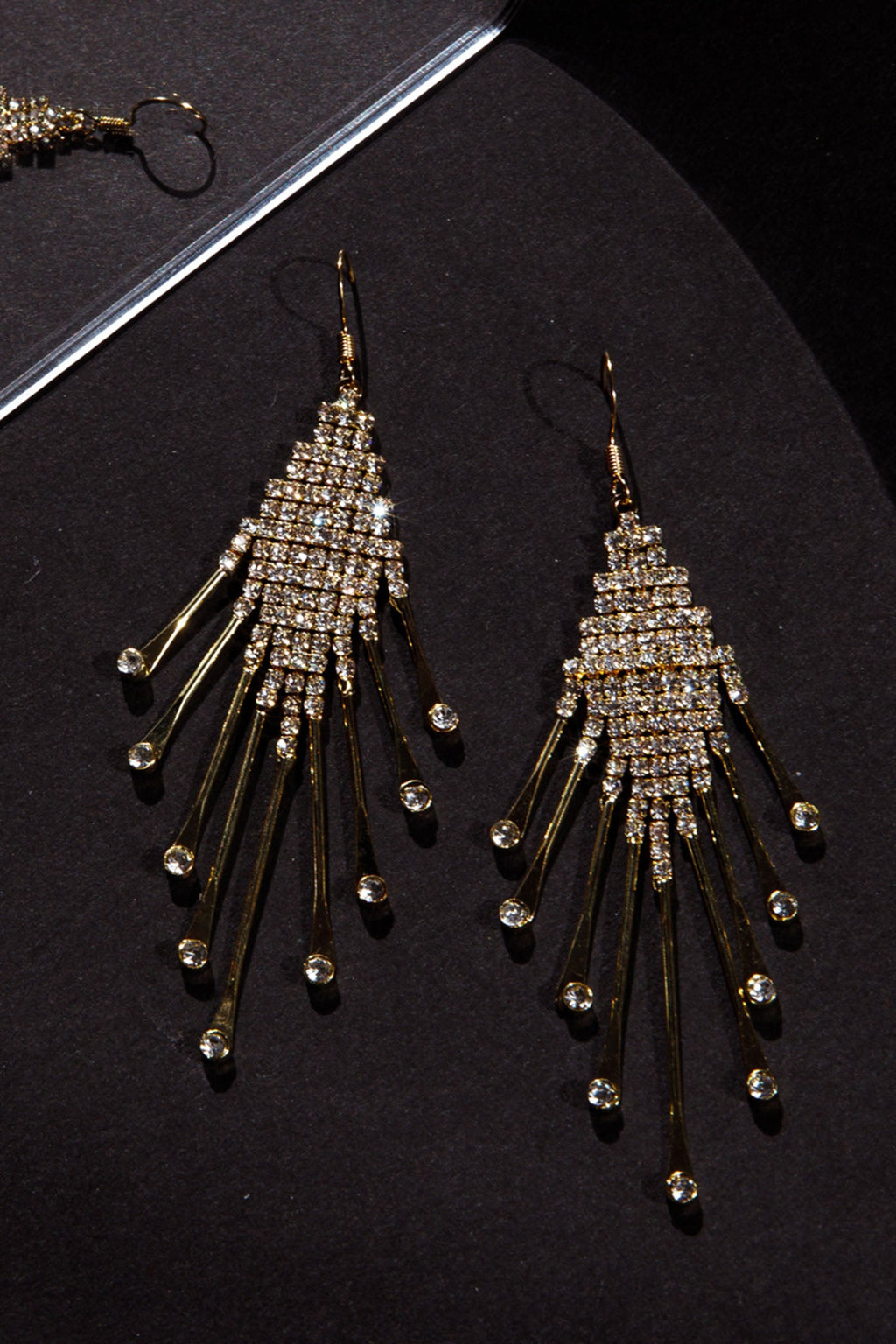 Alessandra Diamante Tassel Hook Earrings Gold by Selfie Leslie