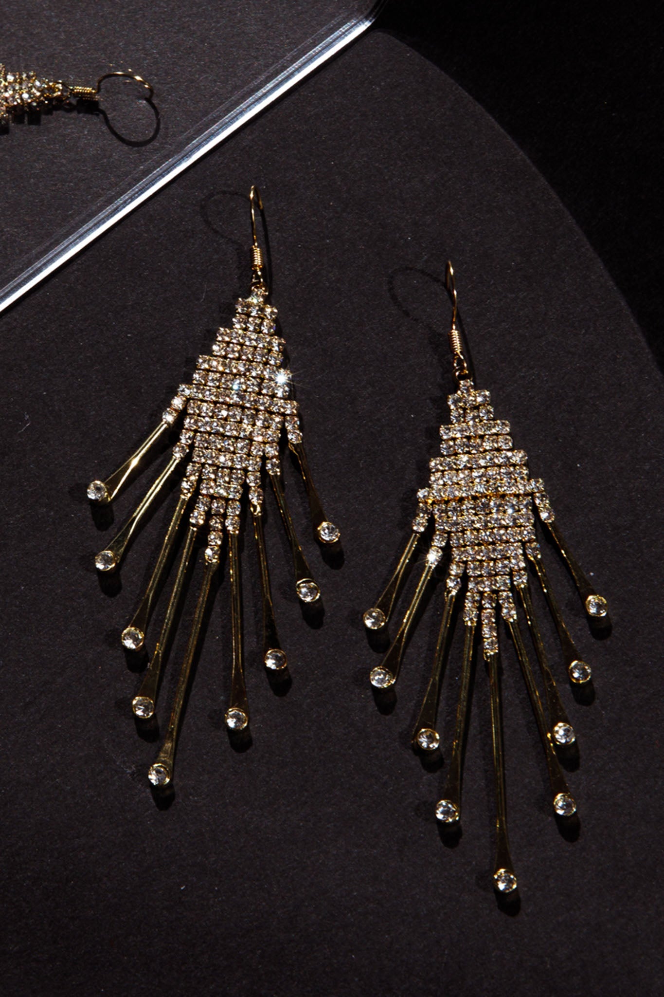 Alessandra Diamante Tassel Hook Earrings Gold by Selfie Leslie