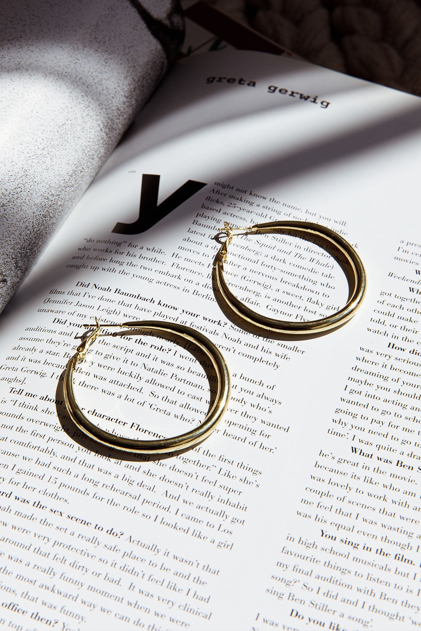 Hailey Large Hoop Earrings Gold by Selfie Leslie