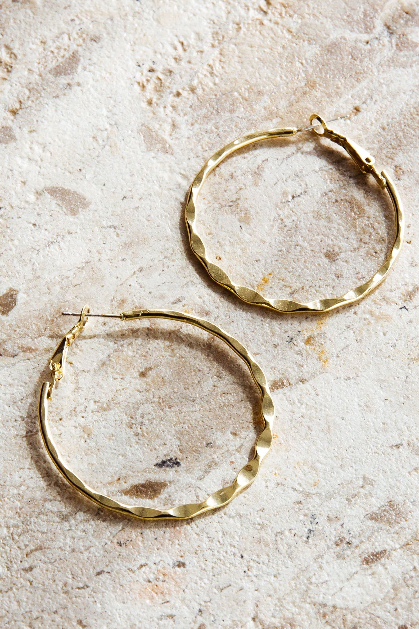 Missie Large Hoop Earrings Gold by Selfie Leslie