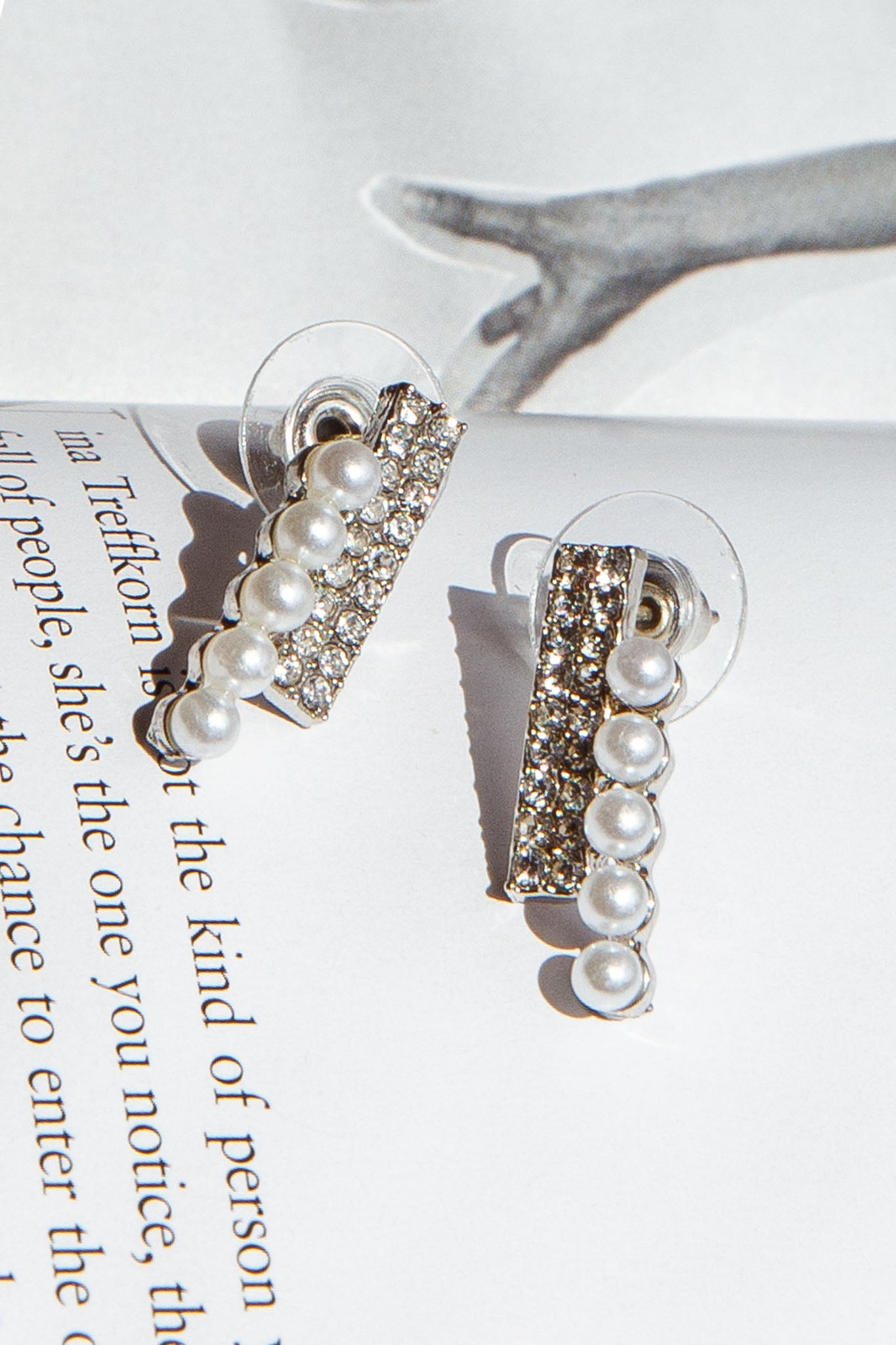 Scorpio Diamanté Earrings Silver by Selfie Leslie Australia