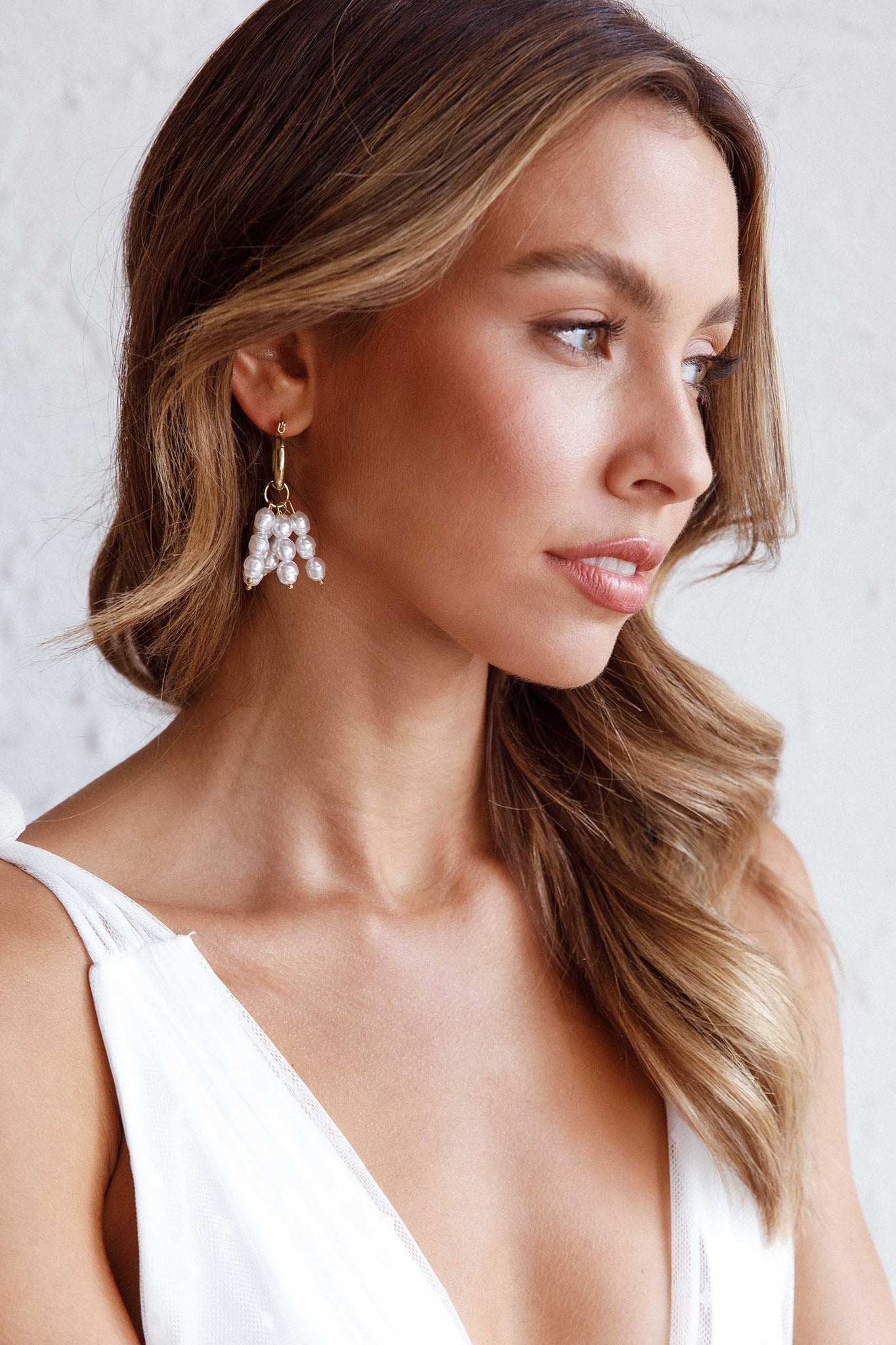 Forever Pearls Earrings Gold by Selfie Leslie Australia