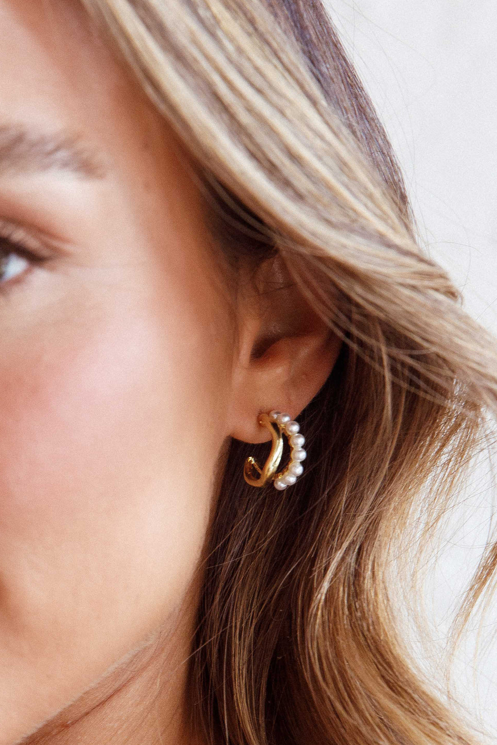 Charis Double Hoops Gold by Selfie Leslie Australia