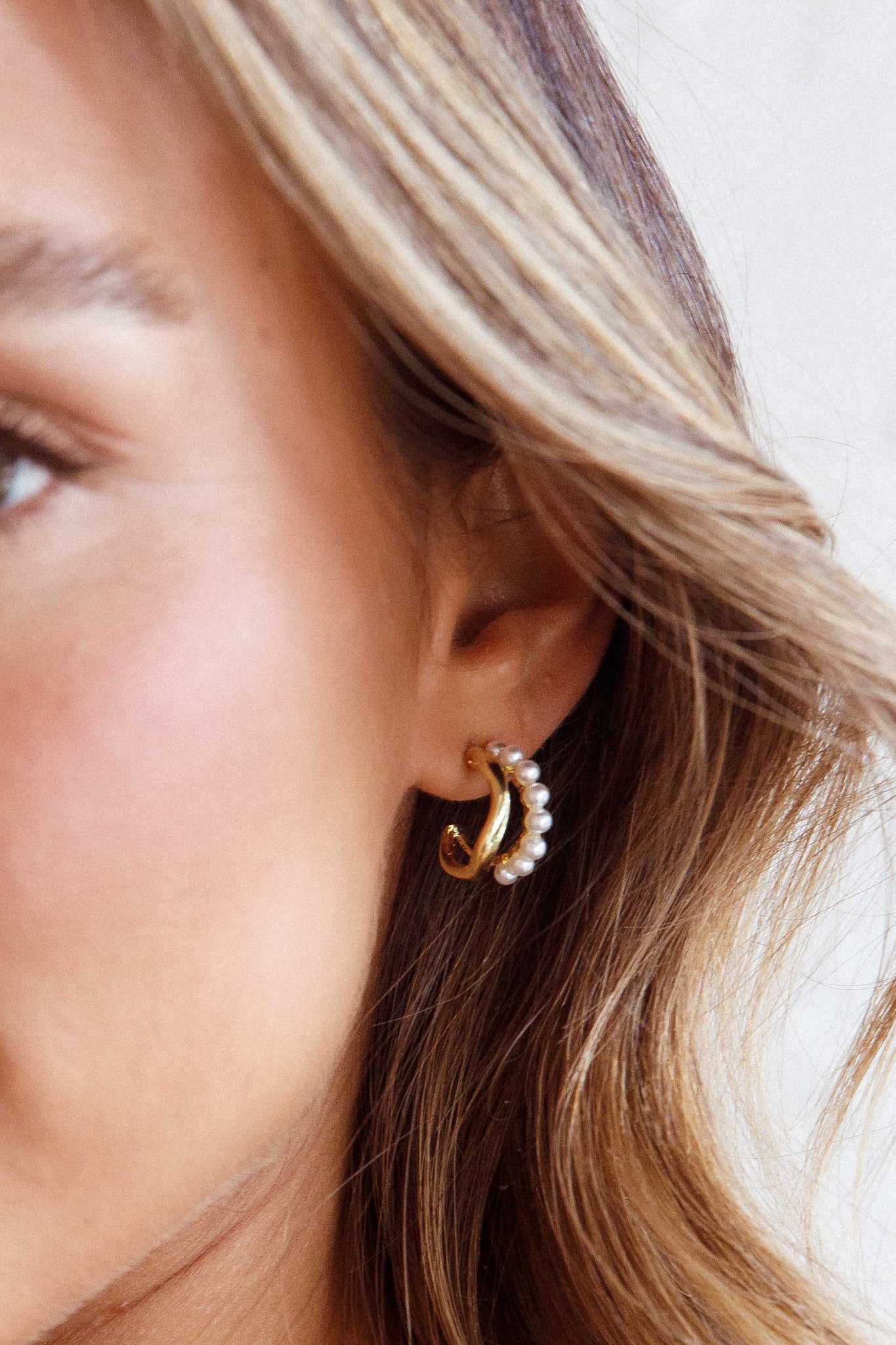 Charis Double Hoops Gold by Selfie Leslie Australia