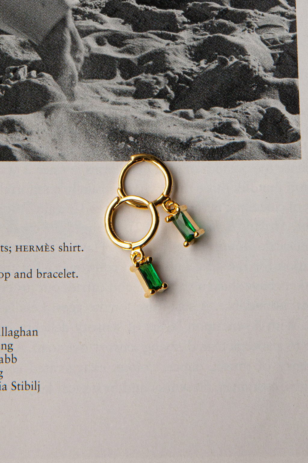 April Diamante Drop Hoop Earrings Teal by Selfie Leslie Australia