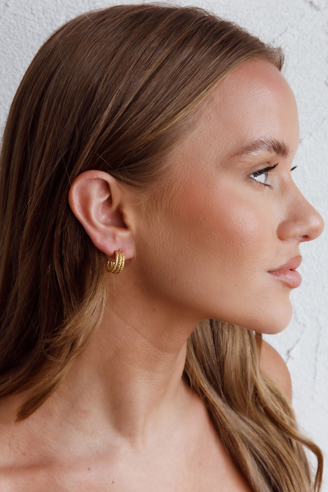 Goldilocks Open Hoop Earrings Gold by Selfie Leslie Australia