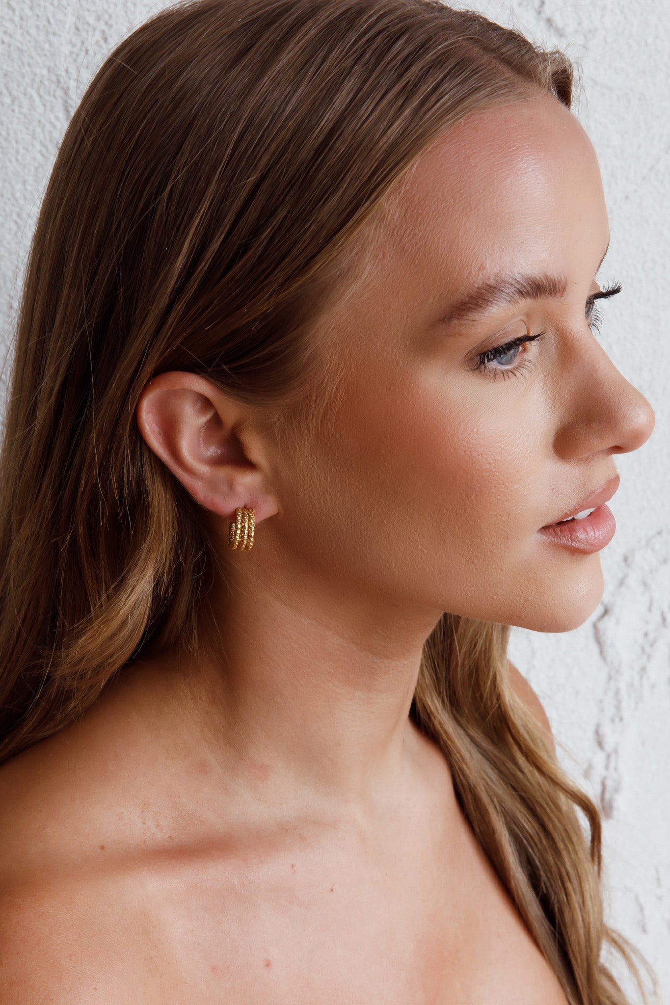 Goldilocks Open Hoop Earrings Gold by Selfie Leslie Australia