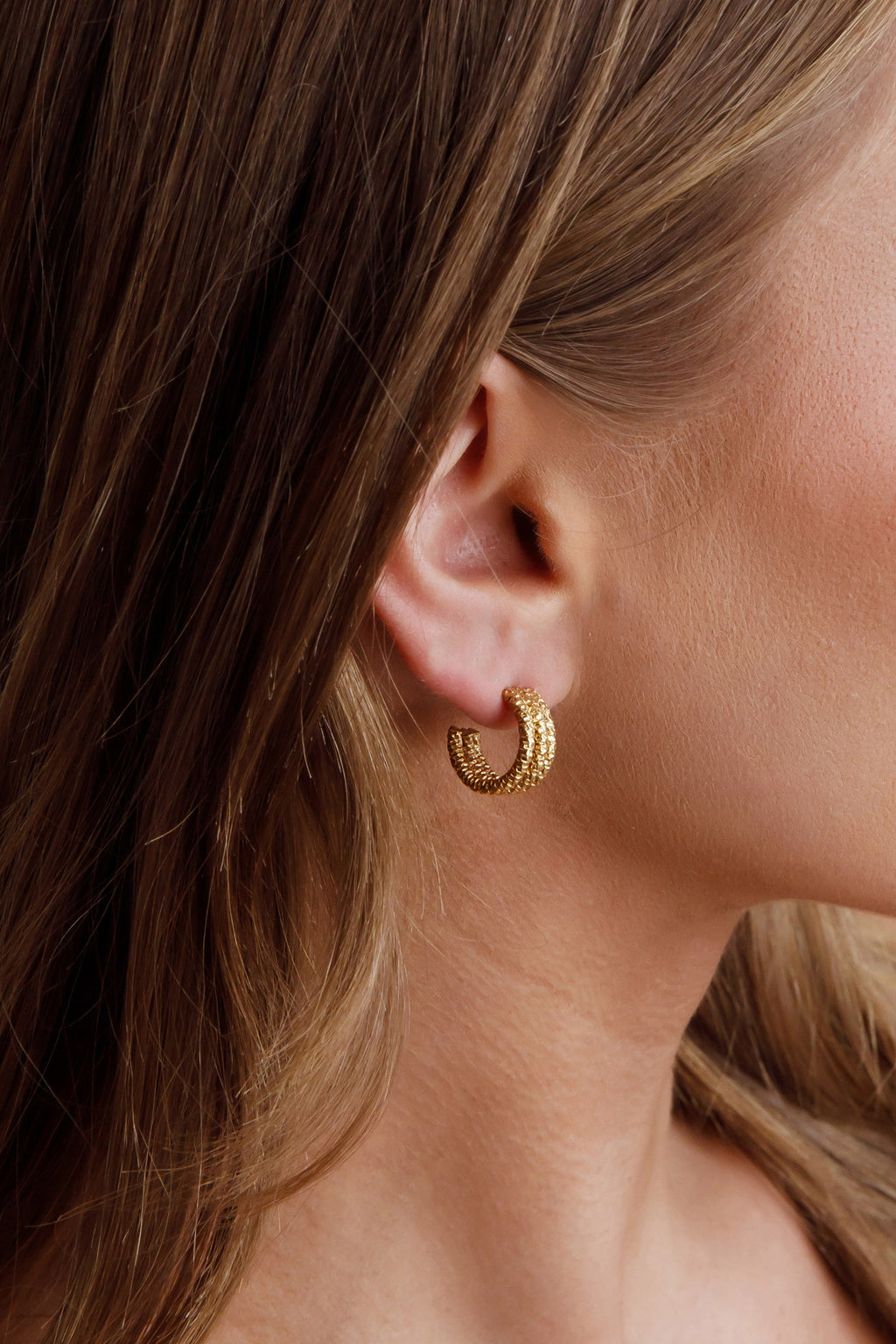 Goldilocks Open Hoop Earrings Gold by Selfie Leslie Australia