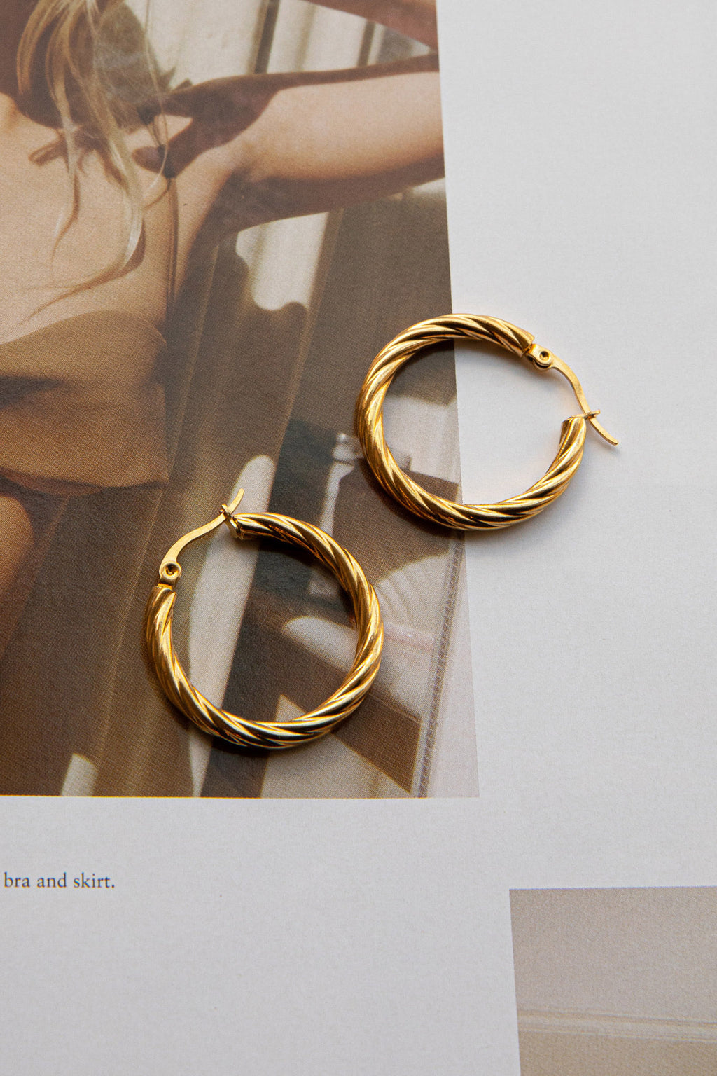 Merrill Hoop Earrings Gold by Selfie Leslie Australia