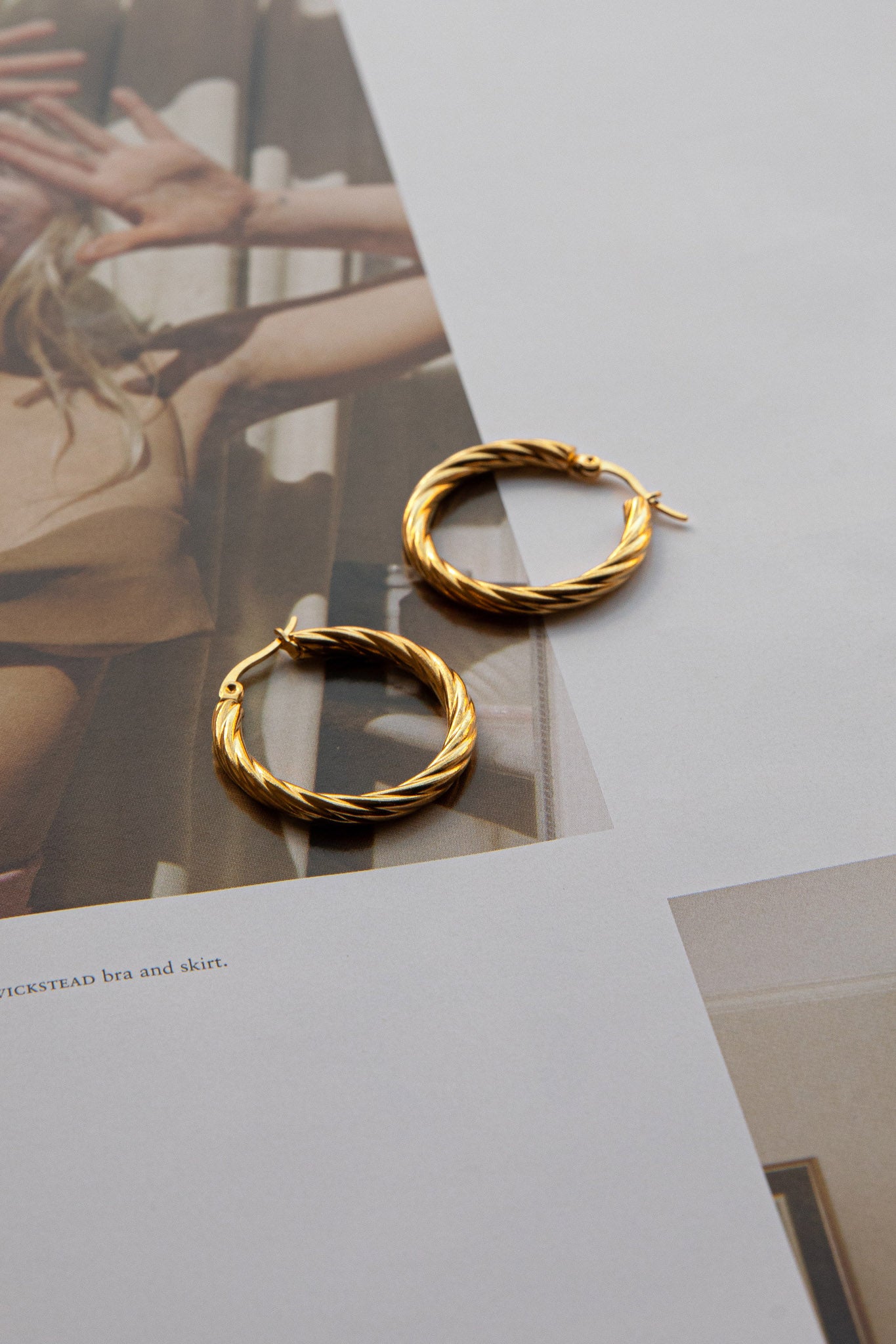 Merrill Hoop Earrings Gold by Selfie Leslie Australia