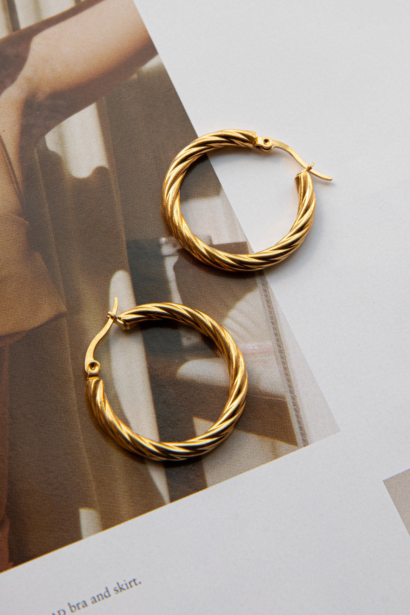 Merrill Hoop Earrings Gold by Selfie Leslie Australia