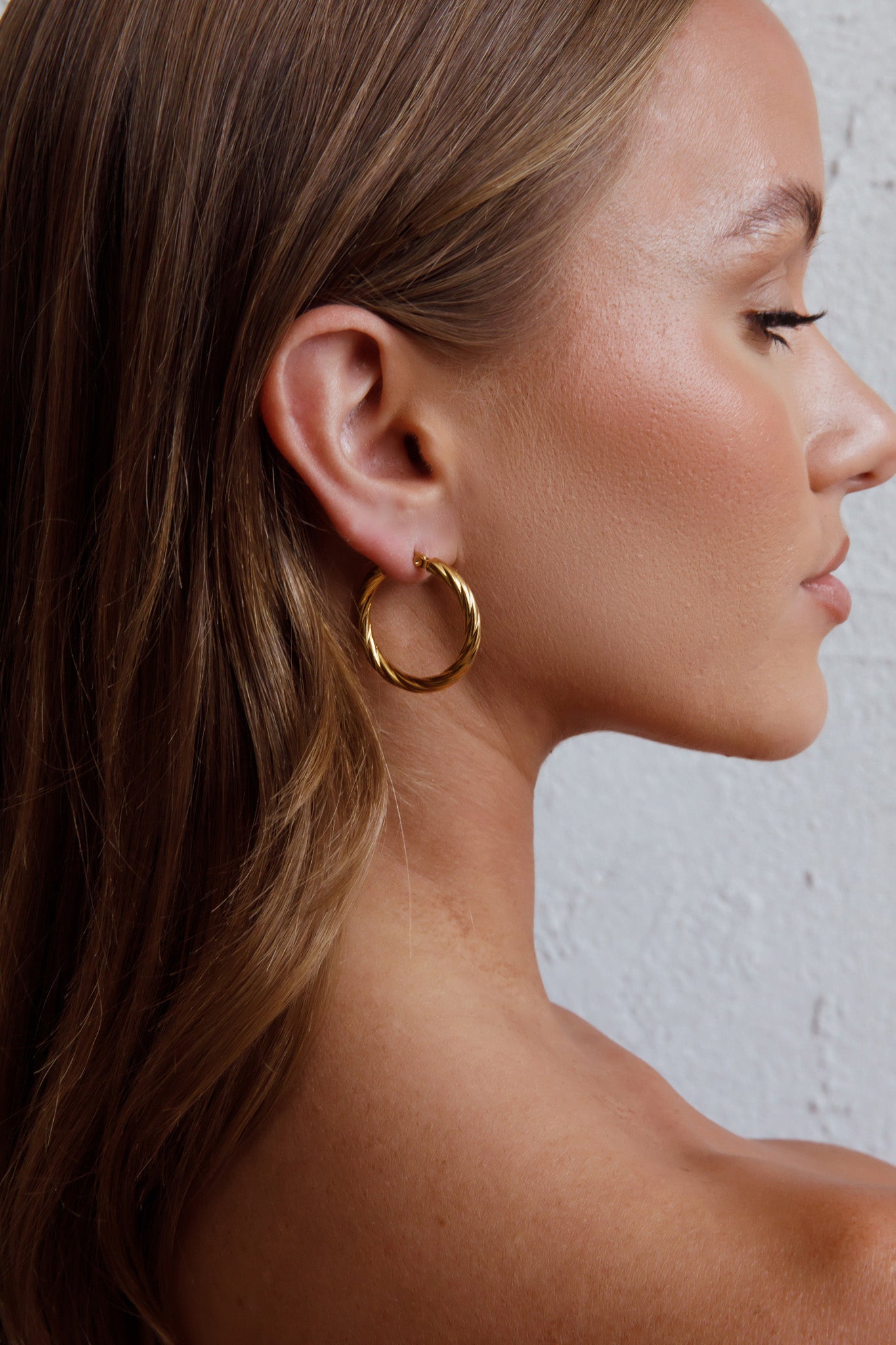 Merrill Hoop Earrings Gold by Selfie Leslie Australia