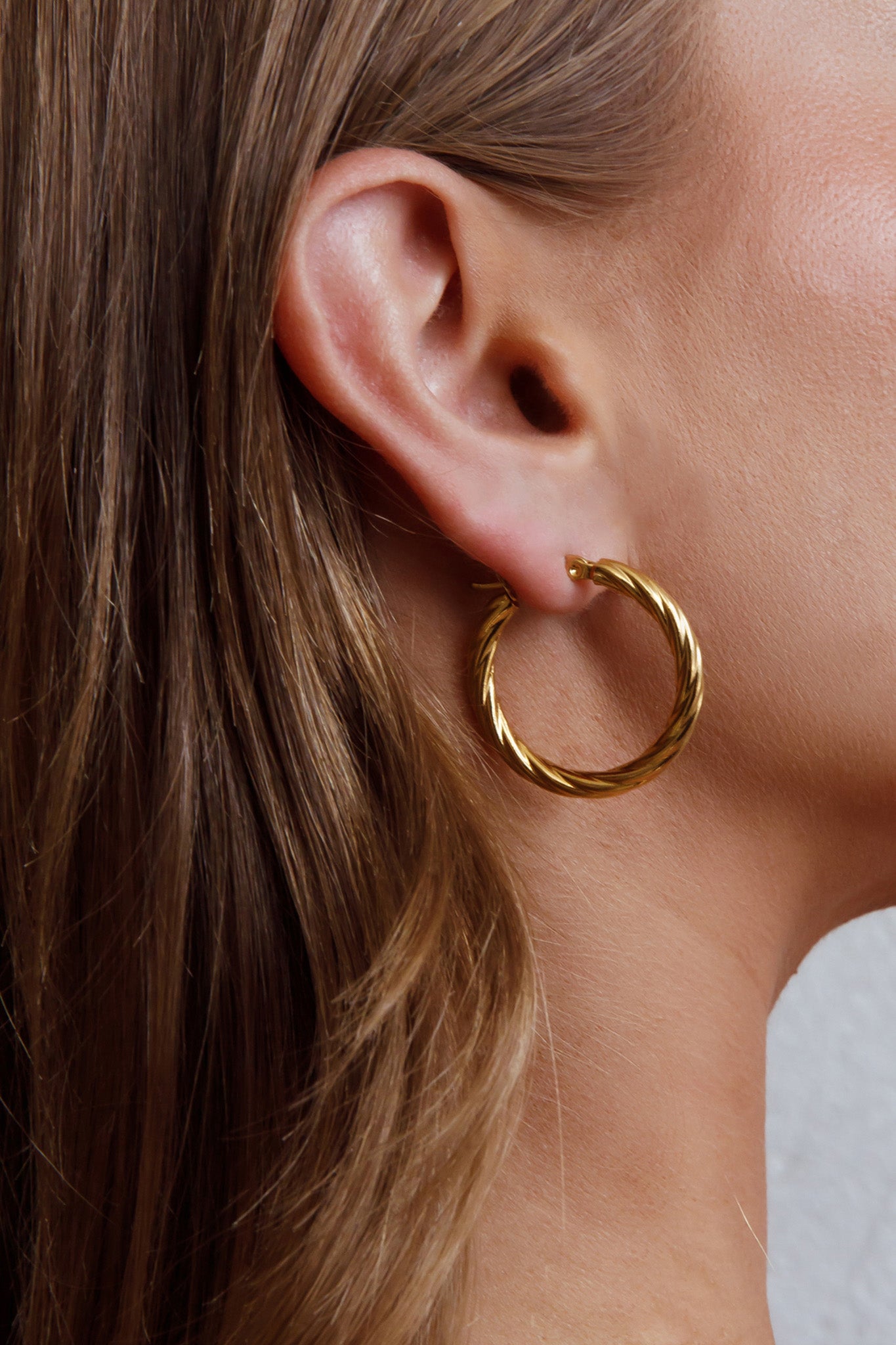 Merrill Hoop Earrings Gold by Selfie Leslie Australia