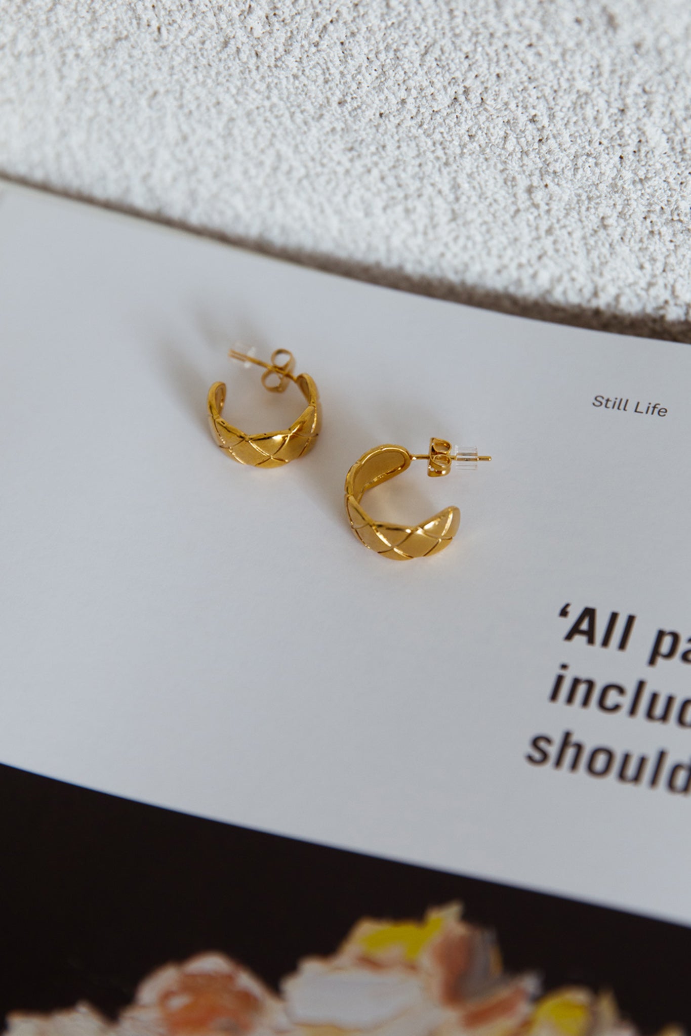 Symphony Woven Open Hoop Earrings Gold by Selfie Leslie Australia