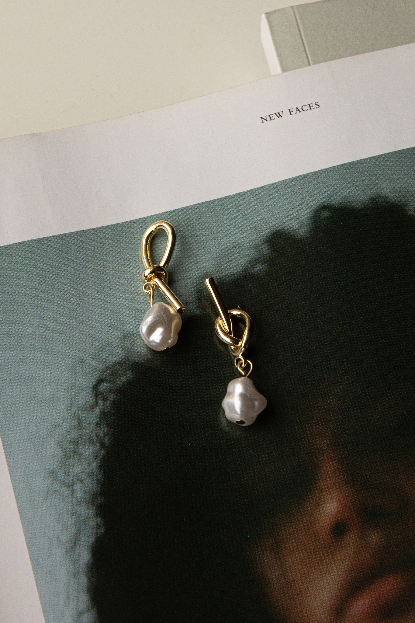 Ariel Pearl Drop Earrings Gold by Selfie Leslie Australia