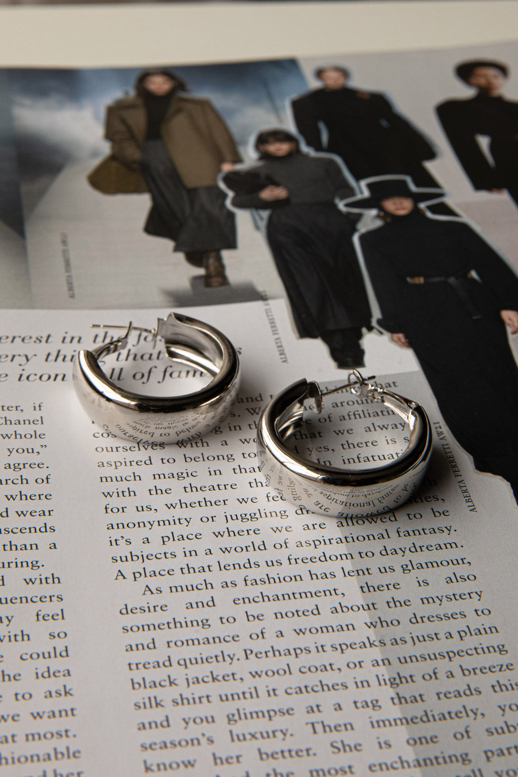 Osiris Hoop Earrings Silver by Selfie Leslie Australia