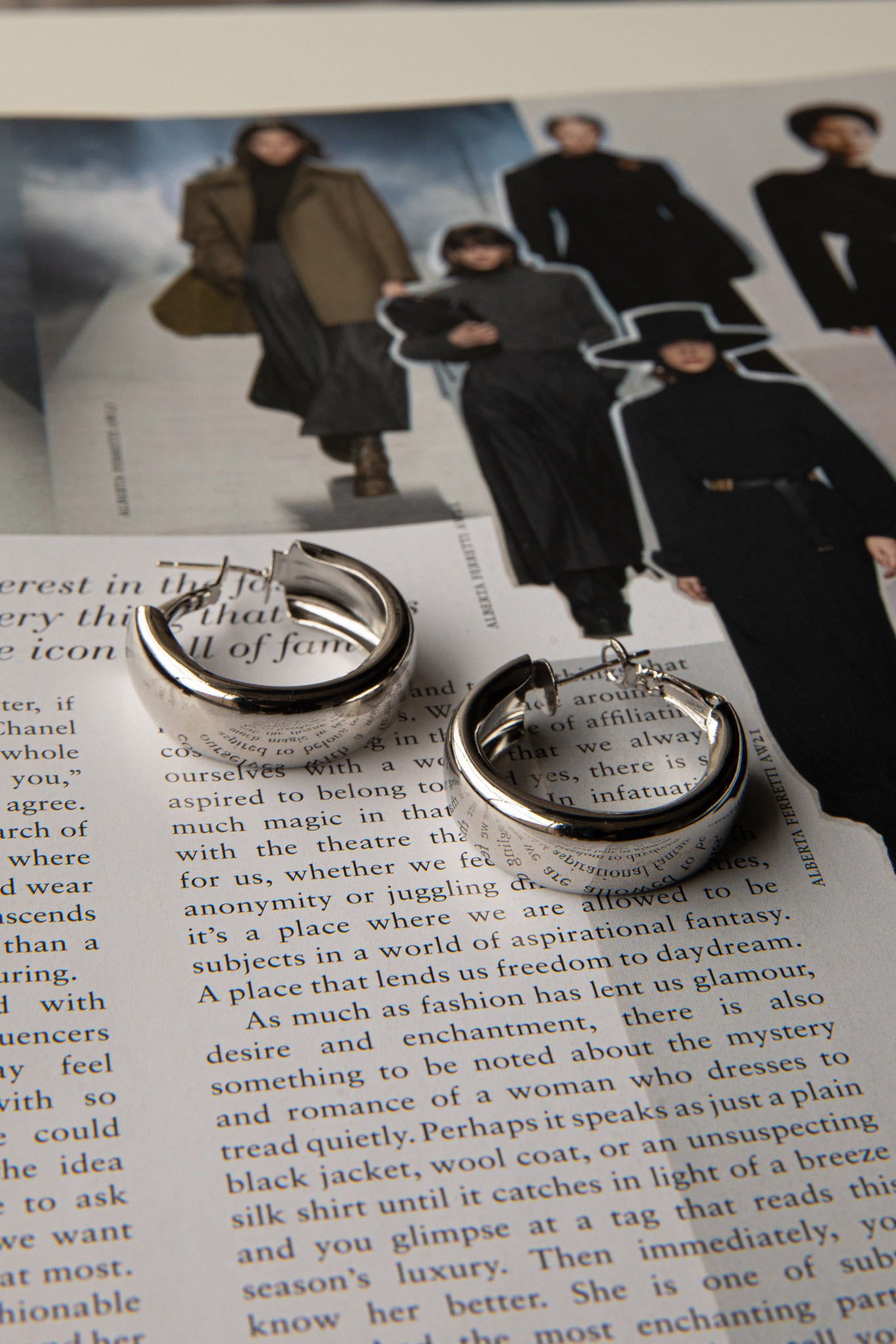 Osiris Hoop Earrings Silver by Selfie Leslie Australia