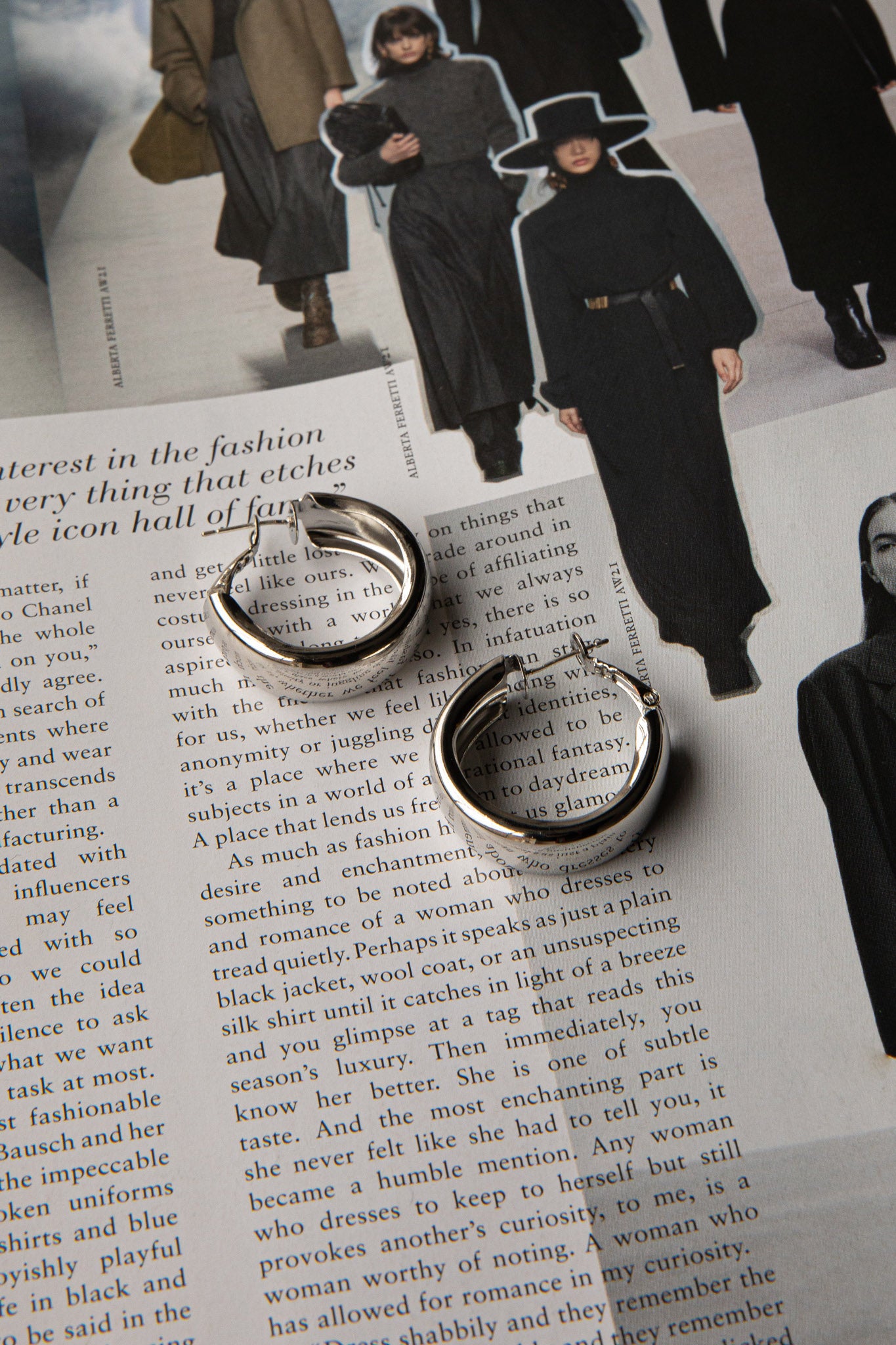 Osiris Hoop Earrings Silver by Selfie Leslie Australia