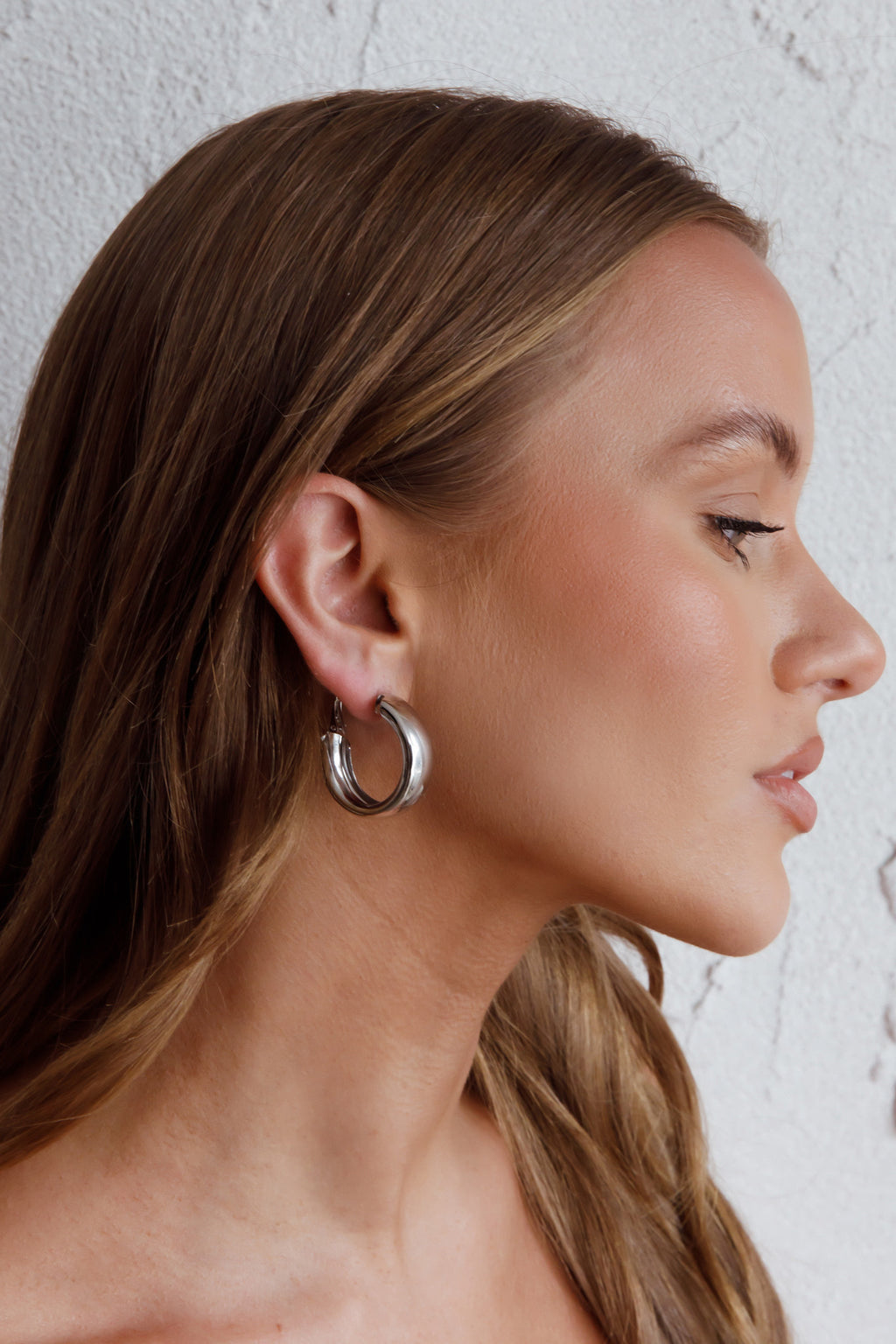 Osiris Hoop Earrings Silver by Selfie Leslie Australia