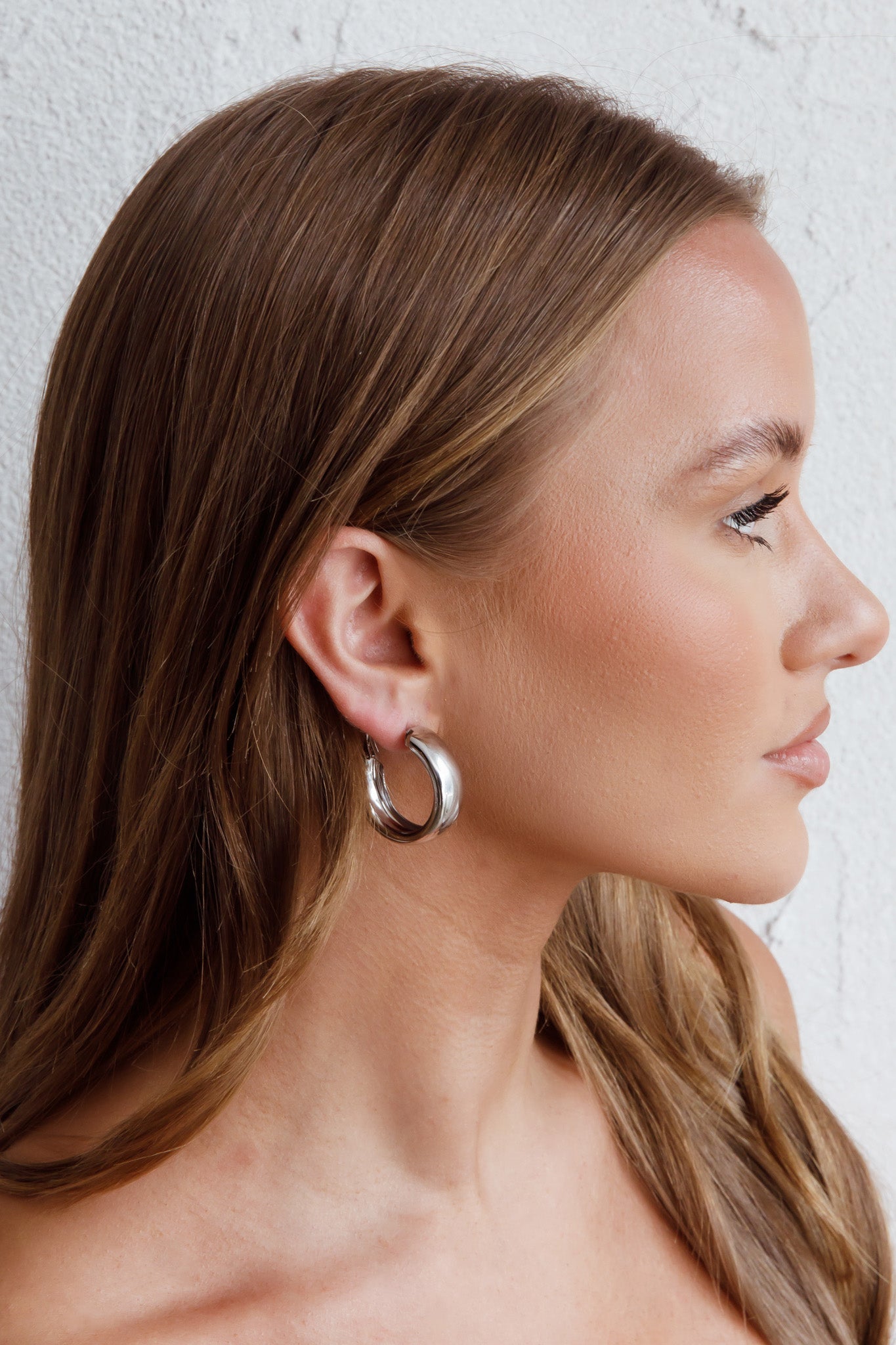 Osiris Hoop Earrings Silver by Selfie Leslie Australia