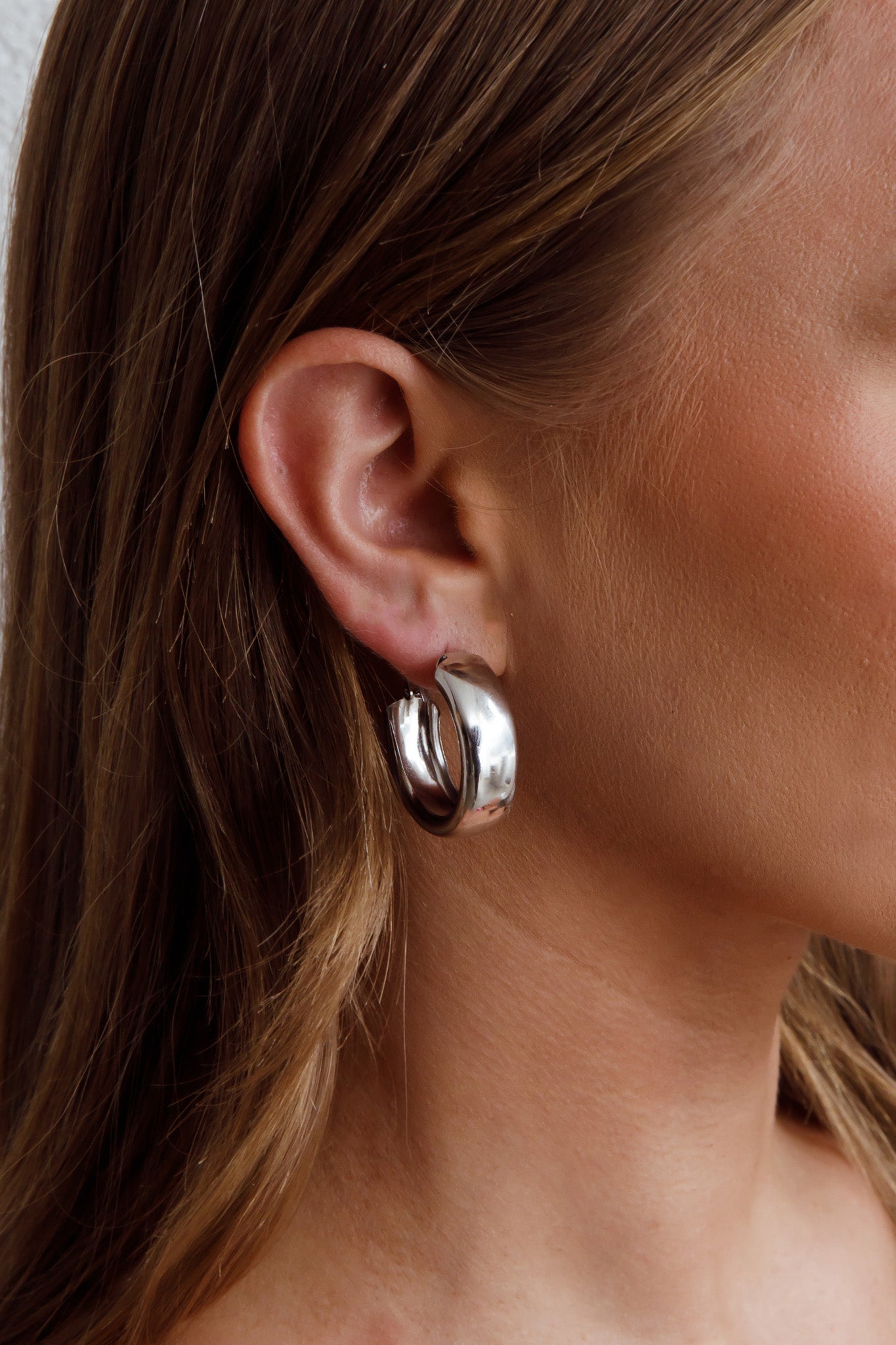Osiris Hoop Earrings Silver by Selfie Leslie Australia