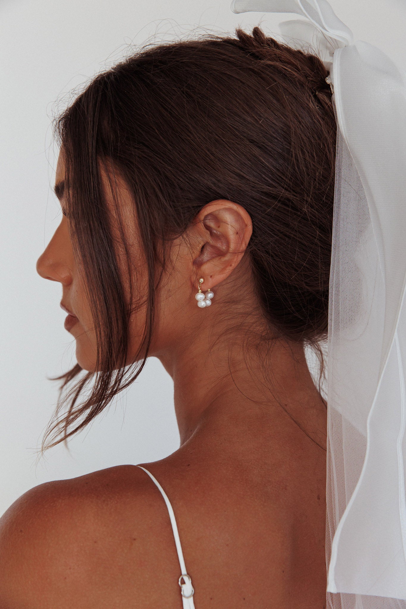 Milly Pearl Bead Earrings Gold by Selfie Leslie Australia