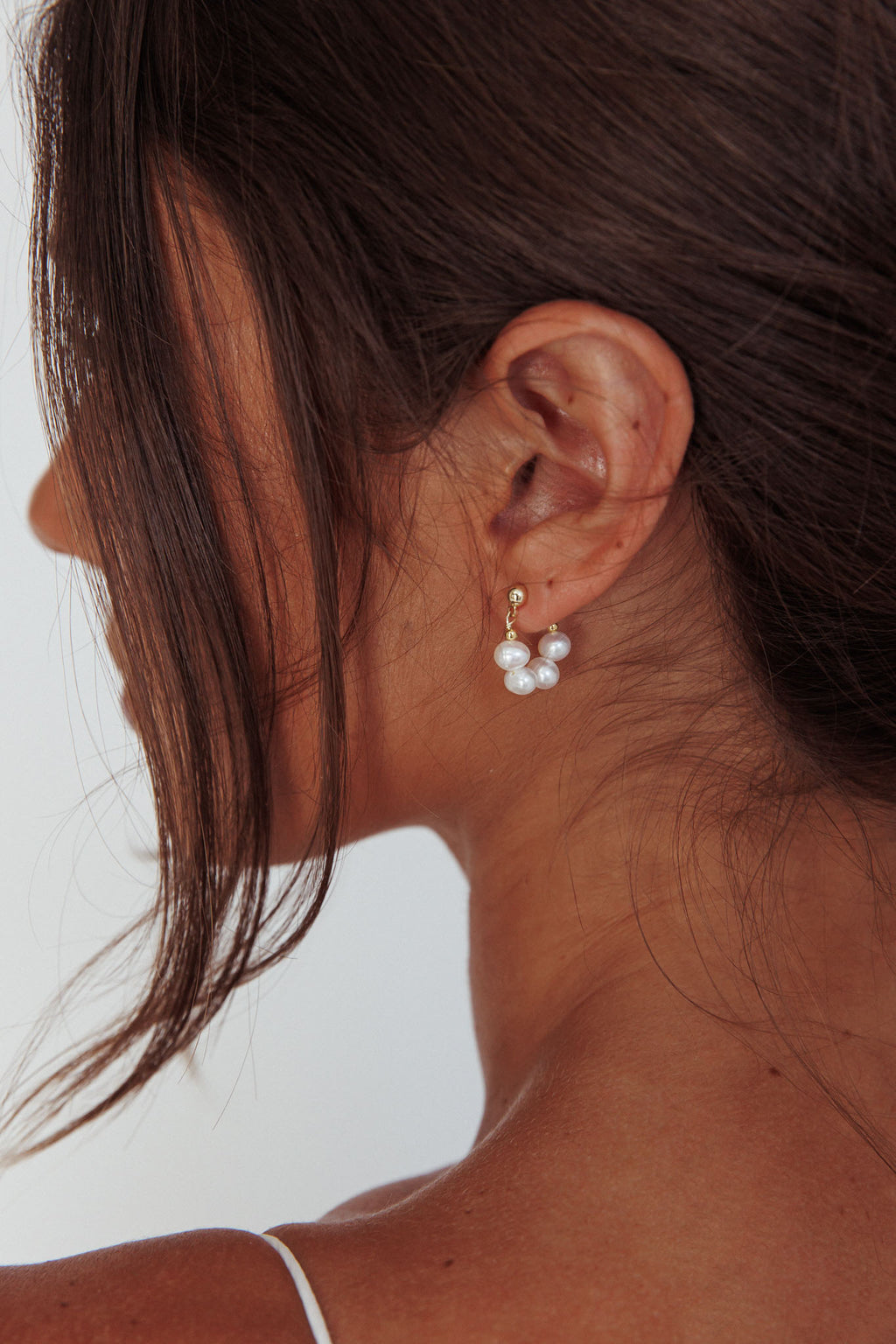 Milly Pearl Bead Earrings Gold by Selfie Leslie Australia