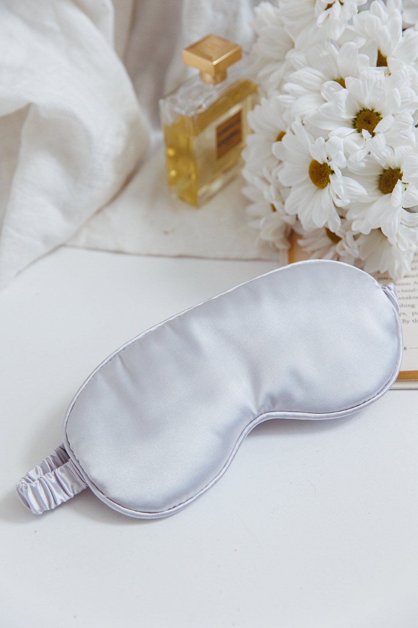 Sweet Dreams Satin Eye Mask Silver by Selfie Leslie Australia
