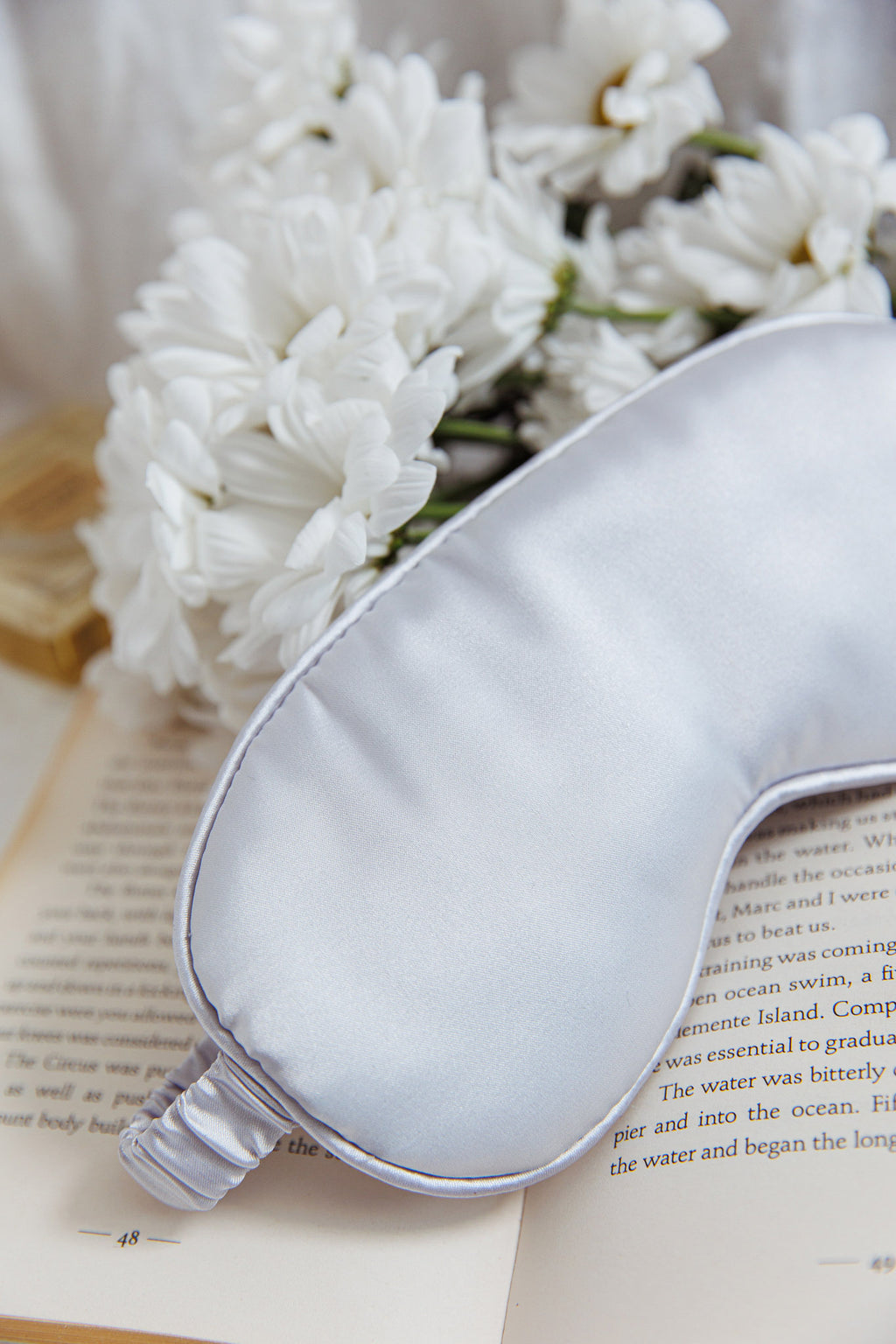 Sweet Dreams Satin Eye Mask Silver by Selfie Leslie Australia