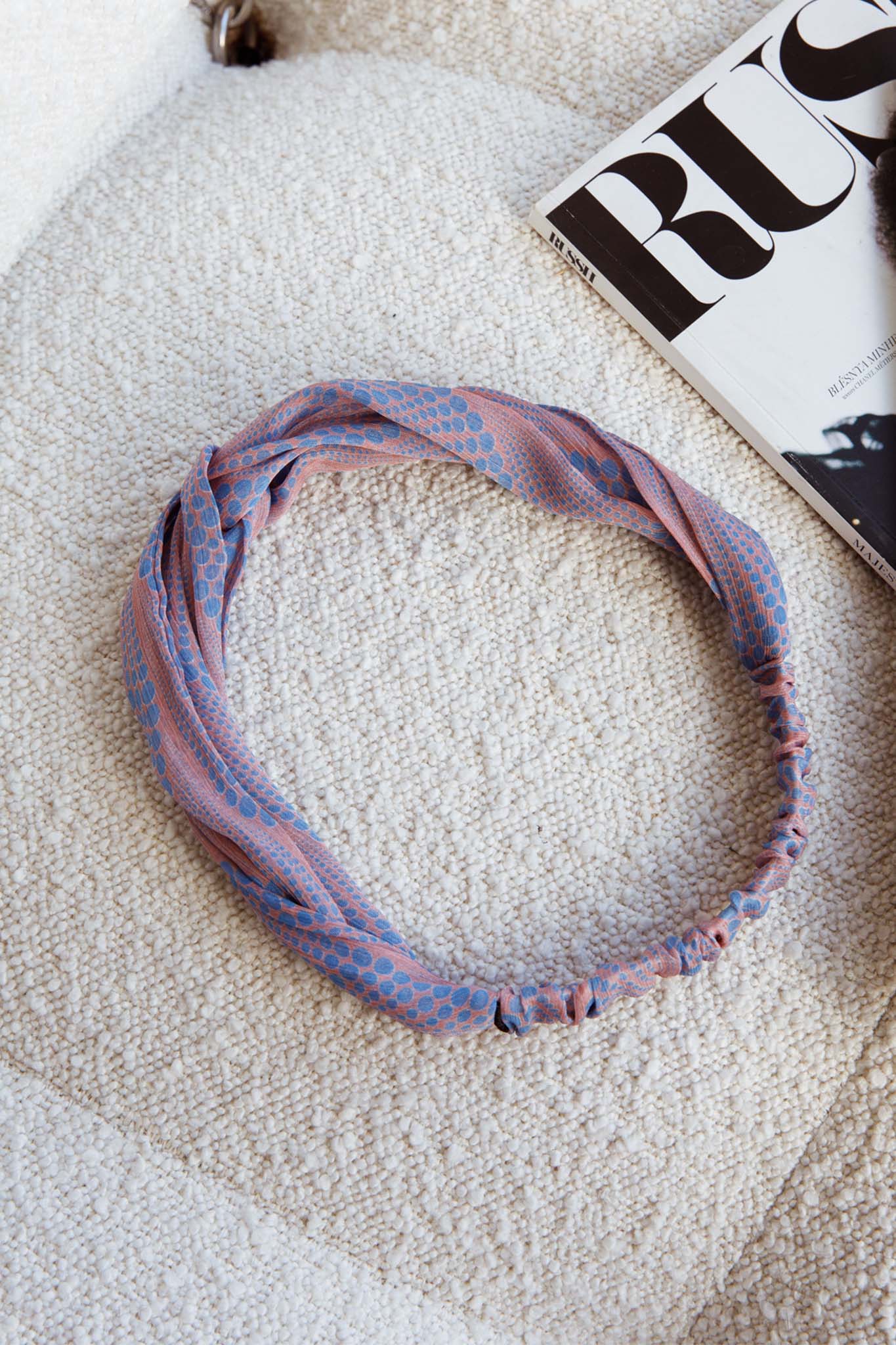 Top Knot Headband Spot Print Pink by Selfie Leslie Australia