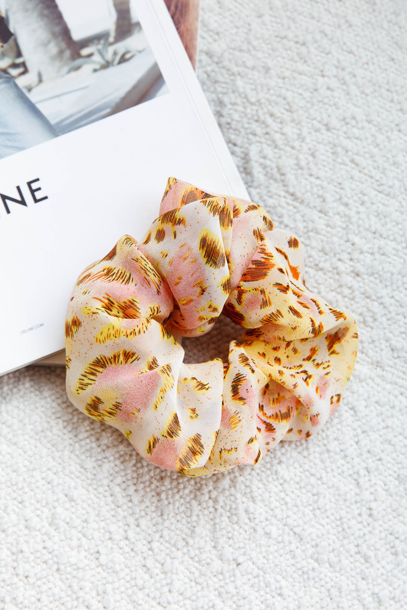 Chouchou Scrunchie Animal Yellow by Selfie Leslie Australia