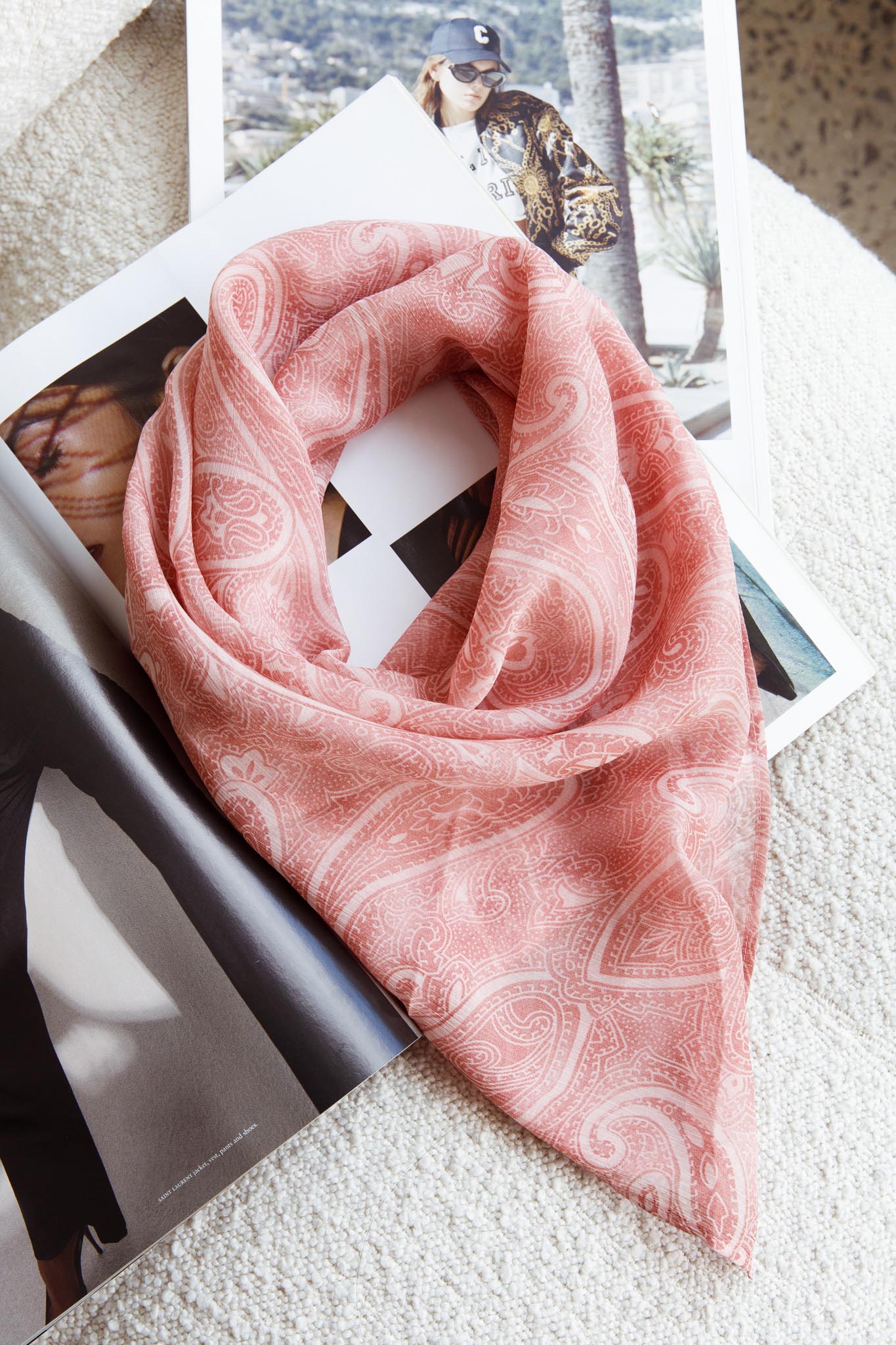 Sundaze Square Scarf Paisley Pink by Selfie Leslie Australia