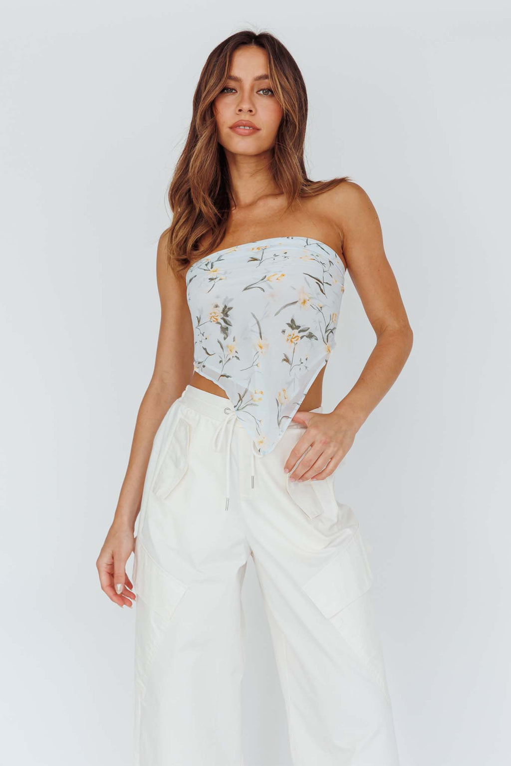 Sundaze Square Scarf Floral Blue by Selfie Leslie Australia