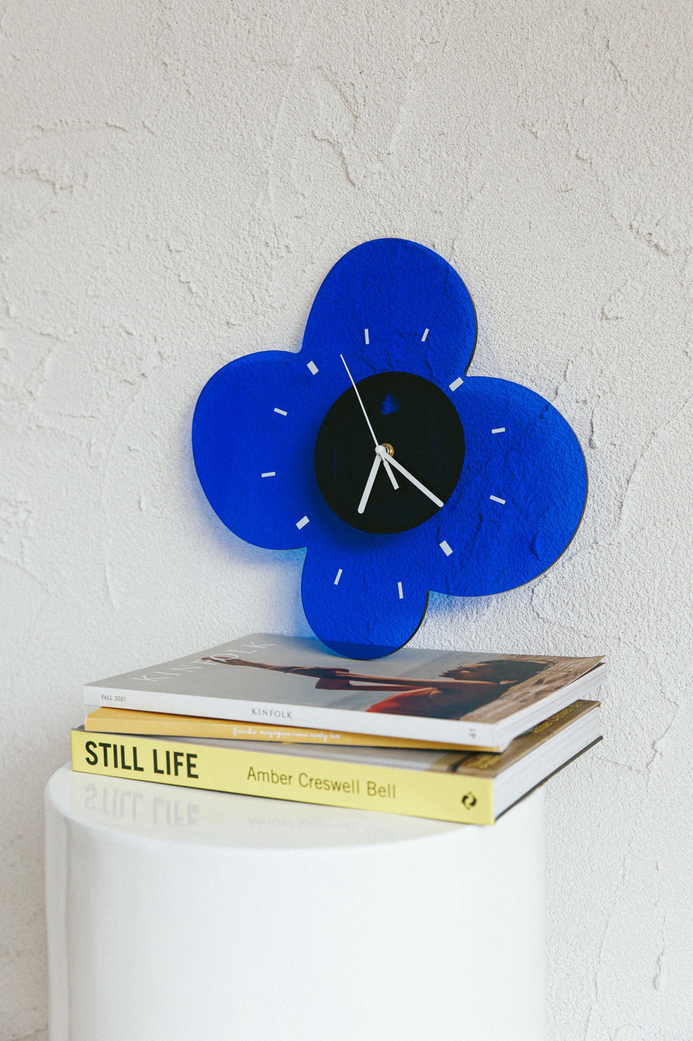 Rico Acrylic Flower Wall Clock Klien Blue by Selfie Leslie Australia