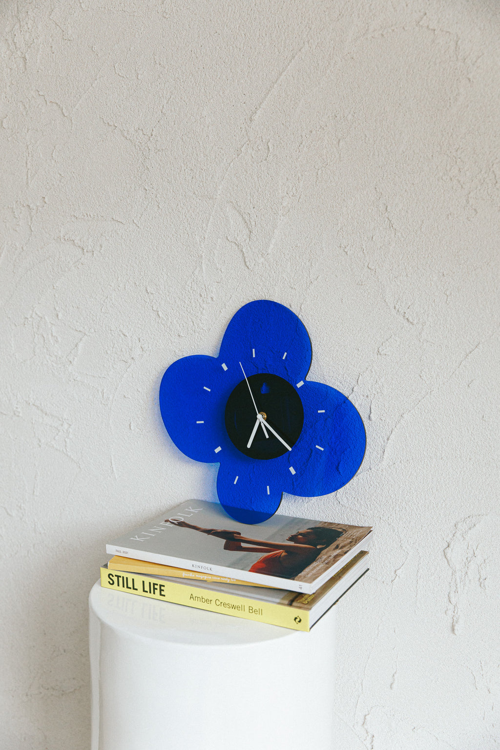 Rico Acrylic Flower Wall Clock Klien Blue by Selfie Leslie Australia