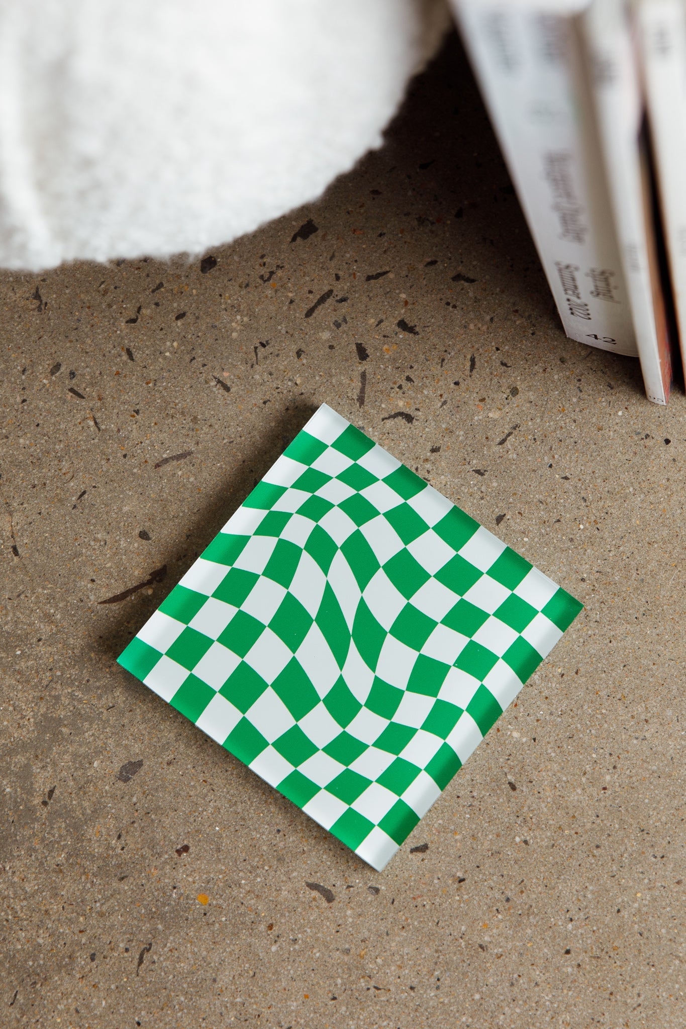 Paradiso 4pc Chessboard Acrylic Coaster Set by Selfie Leslie Australia