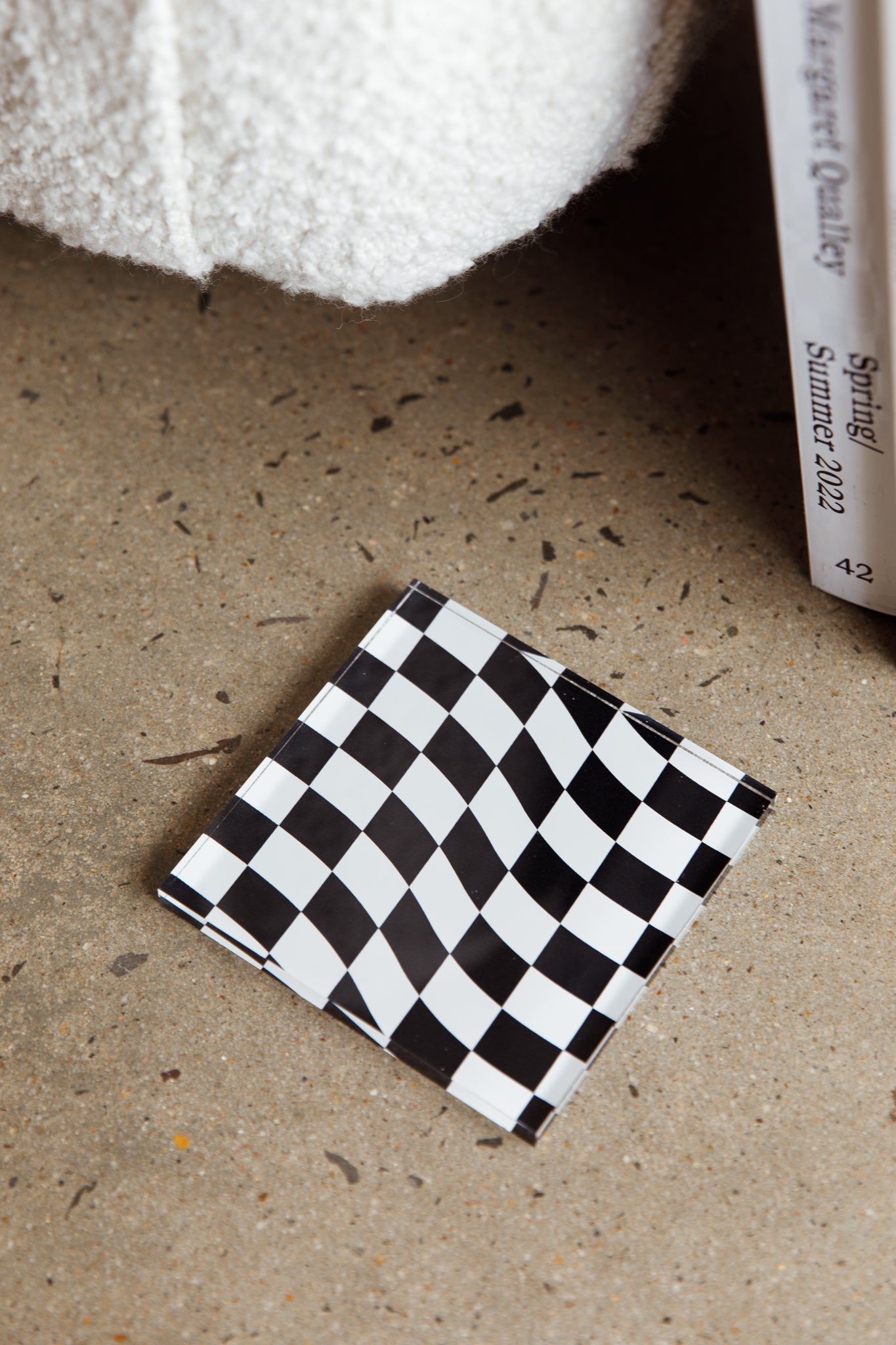 Paradiso 4pc Chessboard Acrylic Coaster Set by Selfie Leslie Australia