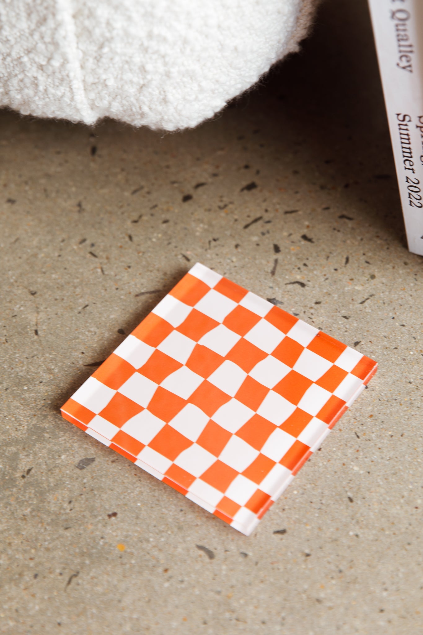 Paradiso 4pc Chessboard Acrylic Coaster Set by Selfie Leslie Australia